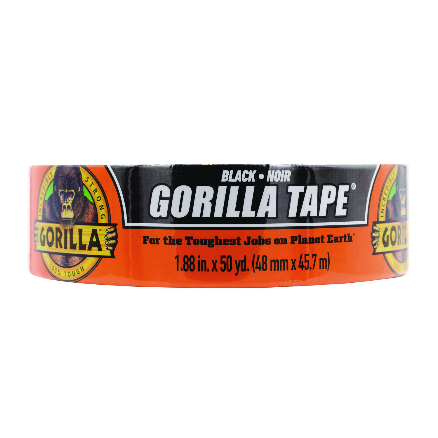 Gorilla Tape, 3″ Core, 1.88″ x 50 yds, Black