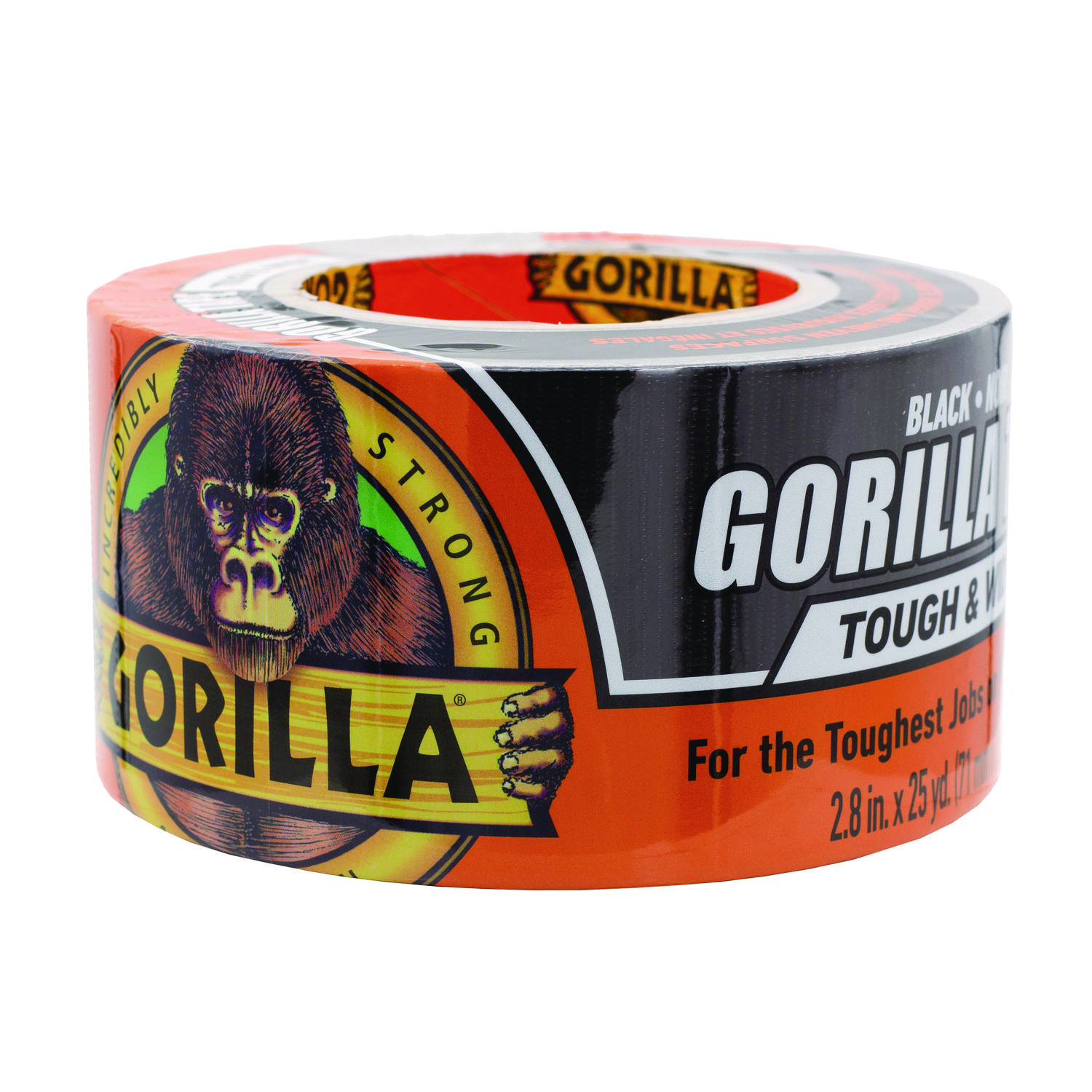 Gorilla Tape, 3″ Core, 2.88″ x 25 yds, Black