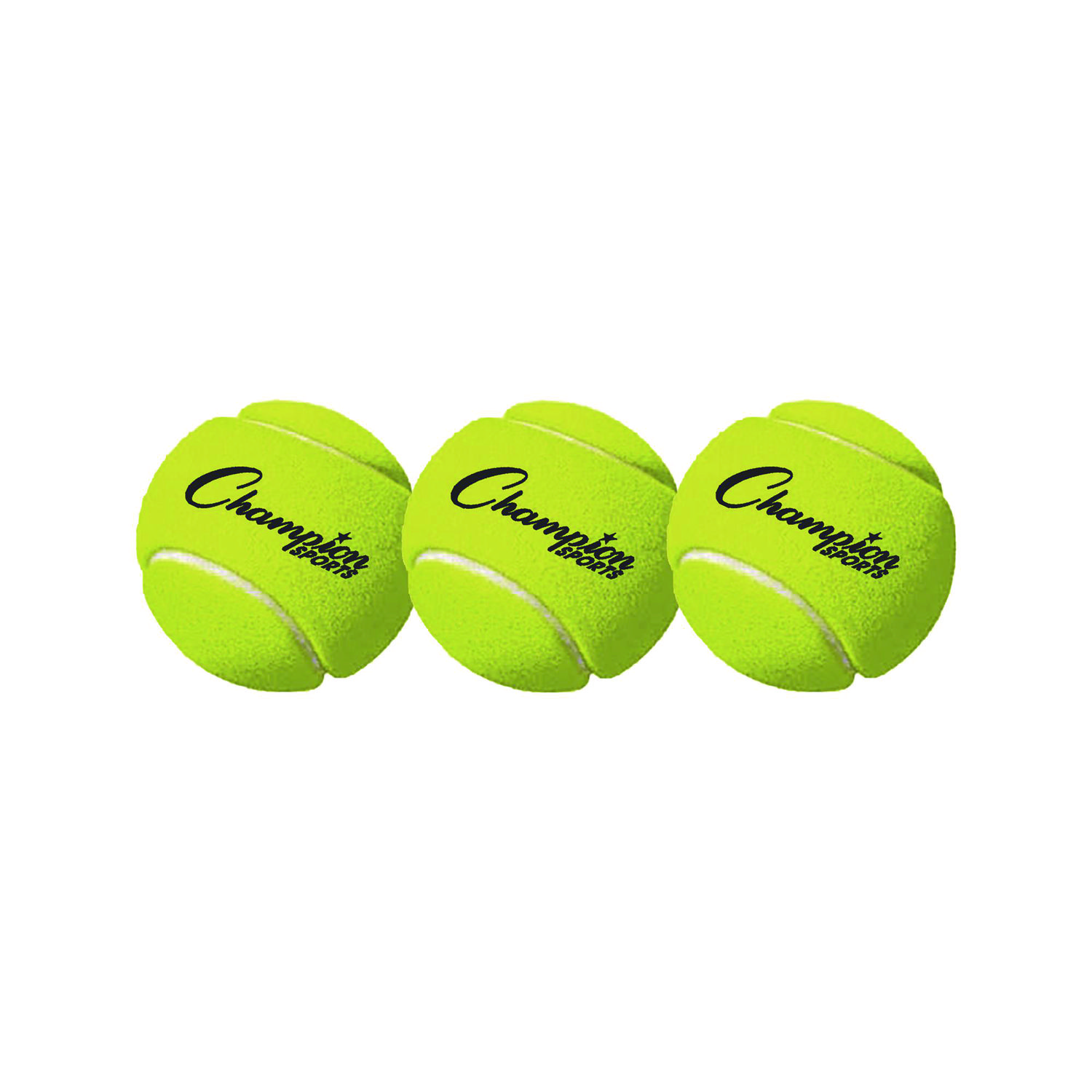 Tennis Balls, 2.5″ Diameter, Yellow, 3/Pack