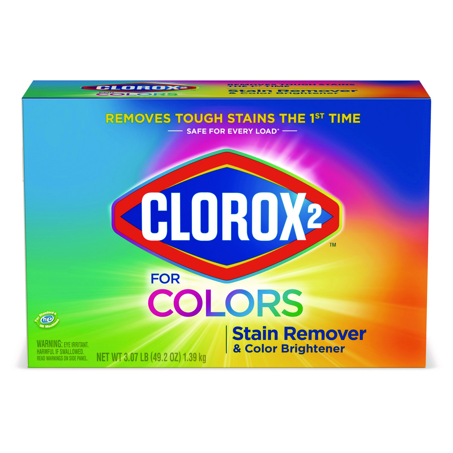 for Colors Stain Remover and Color Brightener Powder, Original, 49.2 oz Box, 4/Carton