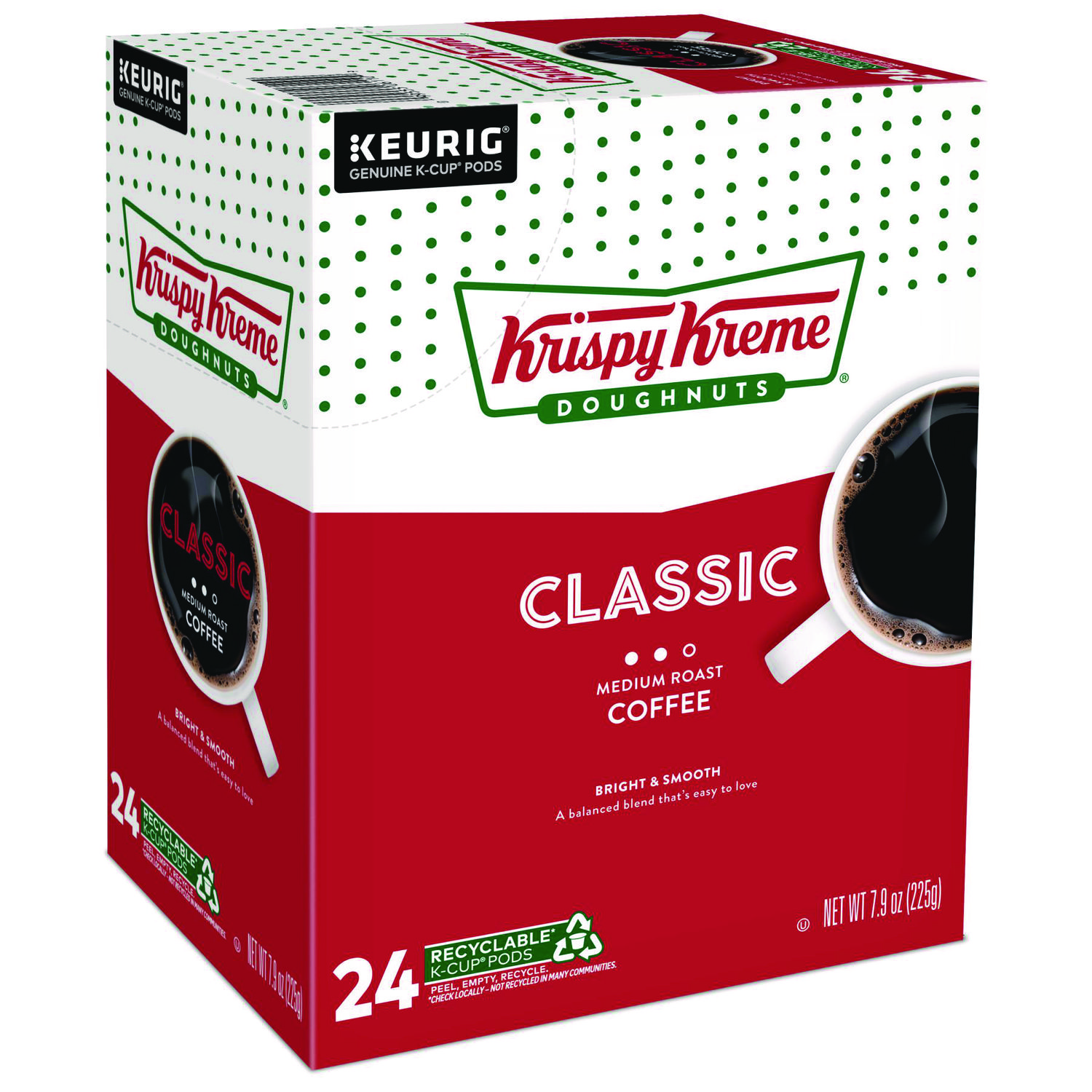 Classic Coffee K-Cups, Medium Roast, 24/Box