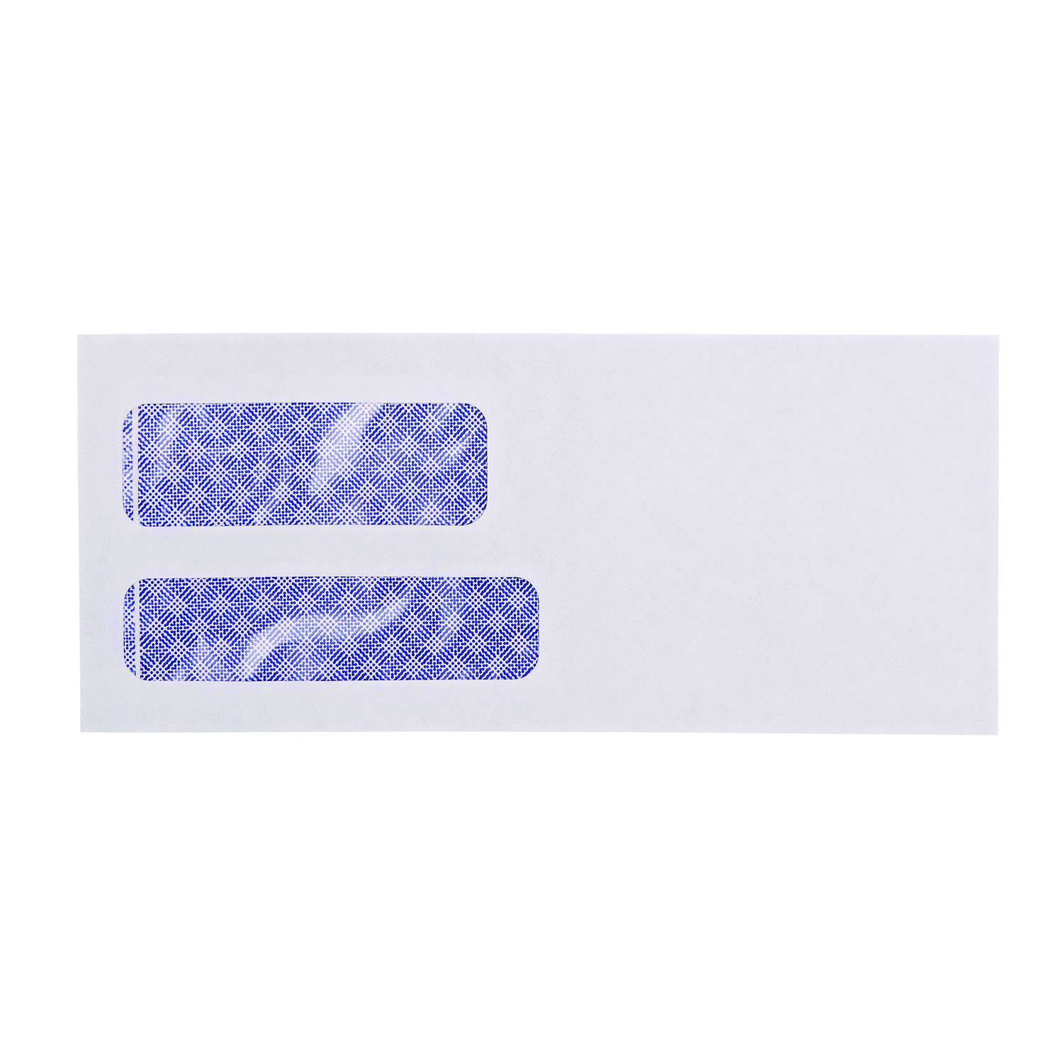 Double Window Business Envelope, #9, Commercial Flap, Gummed Closure, 3.88 x 8.88, White, 500/Box