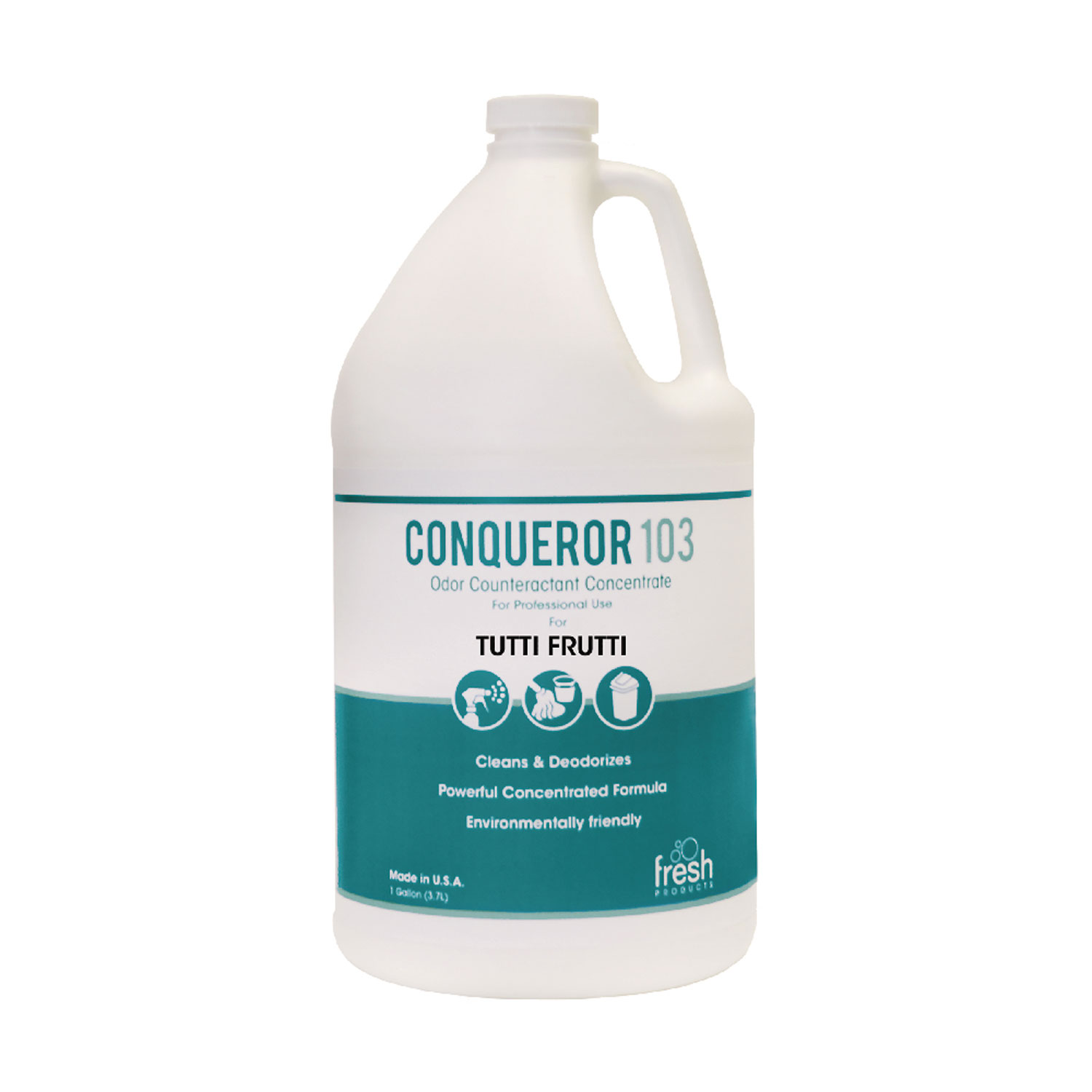 Conqueror 103 Odor Counteractant Concentrate, Tutti-Frutti, 1 gal Bottle, 4/Carton