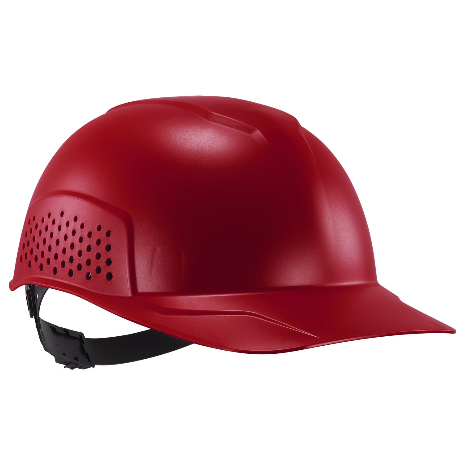 Skullerz 8951 Vented Hard Shell Bump Cap, Short Brim, Red