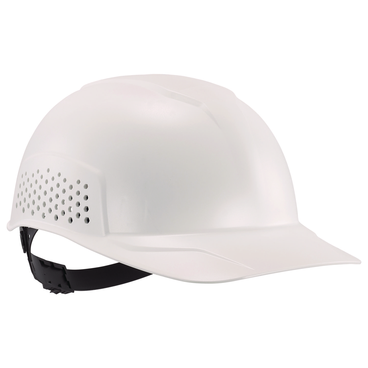 Skullerz 8951 Vented Hard Shell Bump Cap, Short Brim, White