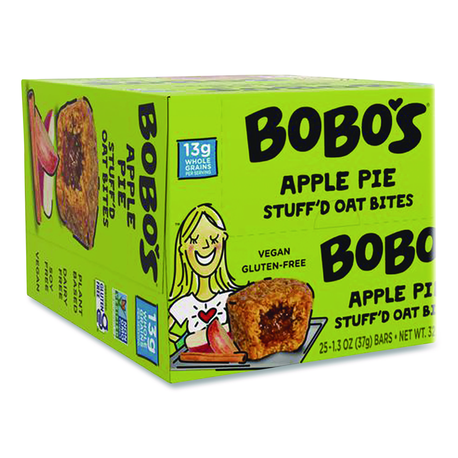 Bobo's Stuff'D Apple Pie Oat Bites, 1.3 oz Bar, 25/Box