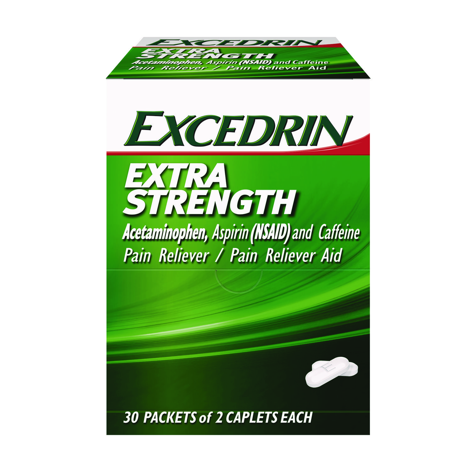 X-Strength Caplets, 2 Caplets/Packet, 30 Packets/Box