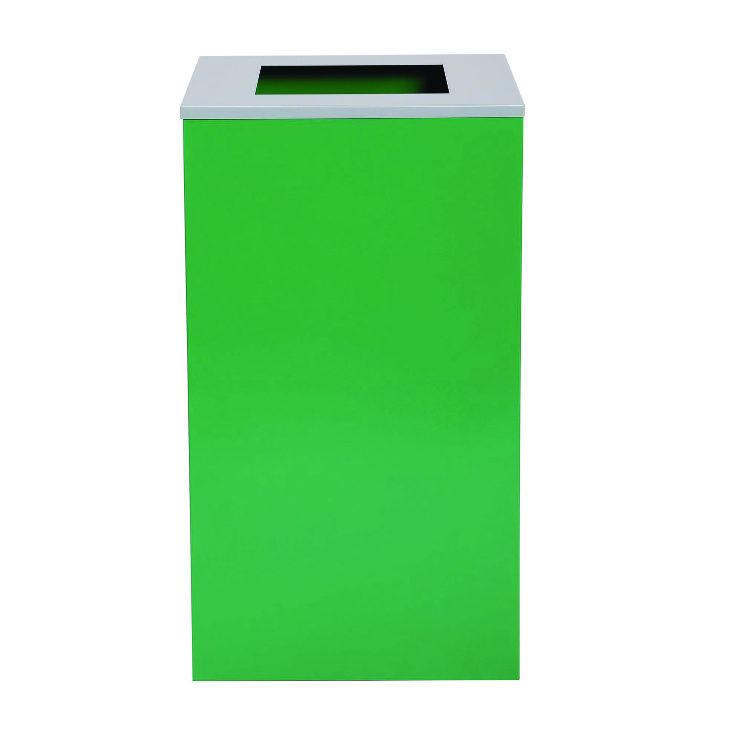 29 Gallon Trash/Recycling Cans, Steel, Green Can with Square Lid