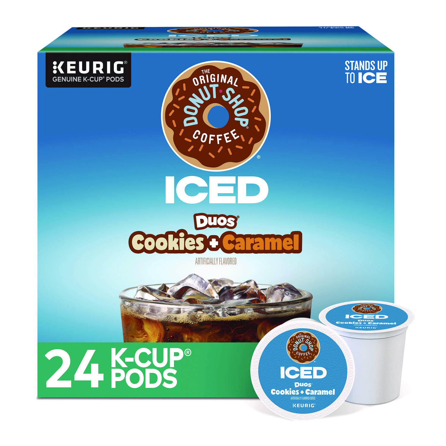 The Original Donut Shop® Iced Duos Cookies + Caramel Iced Coffee K-Cup Pods, 24/Box