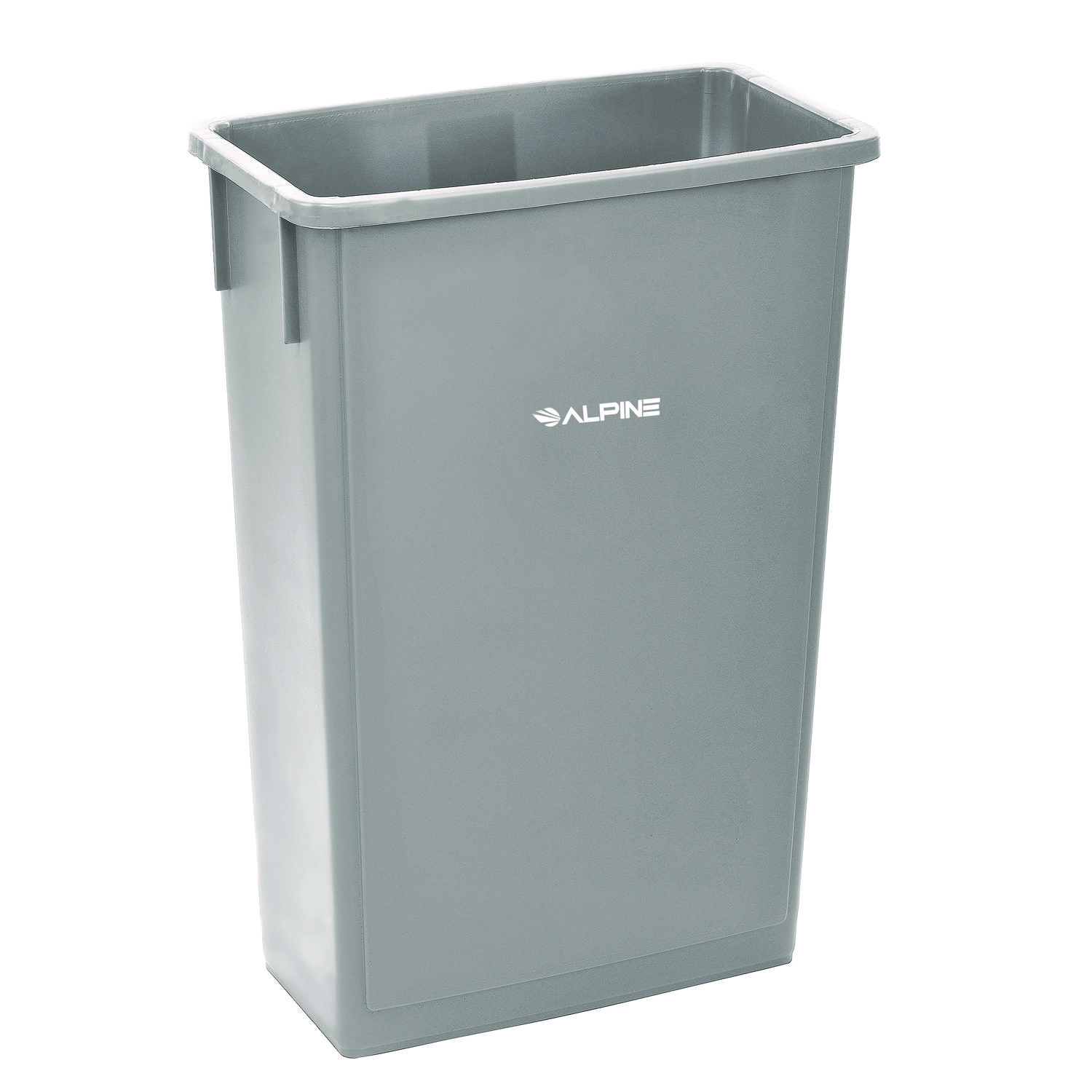 Slim 23 Gallon Indoor Trash Can, Plastic, Gray