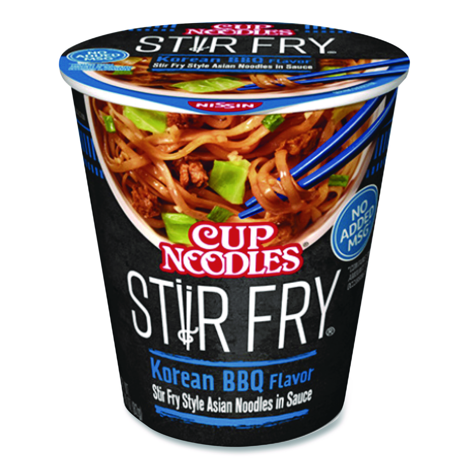 Nissin® Cup Noodles Stir Fry, Korean BBQ, 2.89 oz Cup, 6/Carton