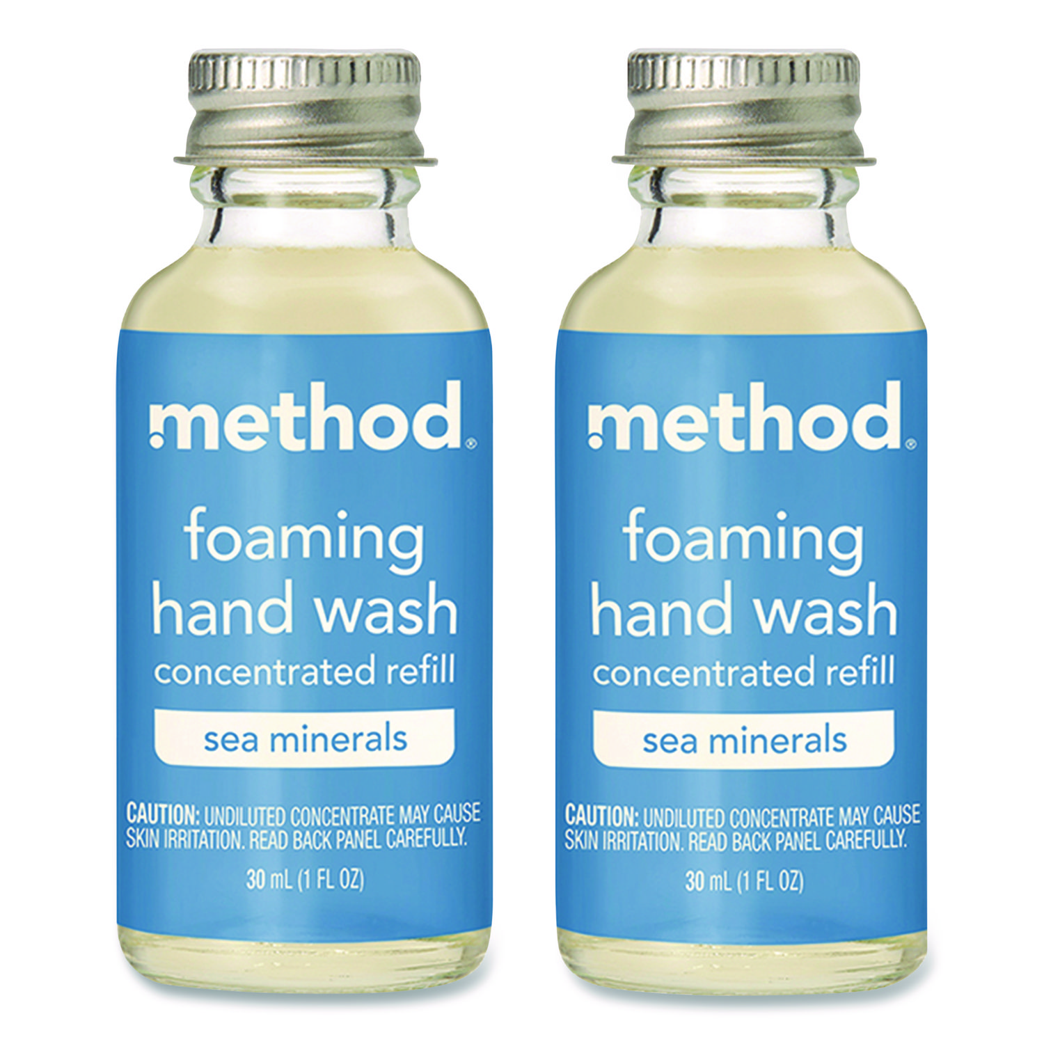 Method® Refill + Reuse Foaming Hand Soap Refill, Sea Minerals, 1 oz Refill Bottle, 2/Pack