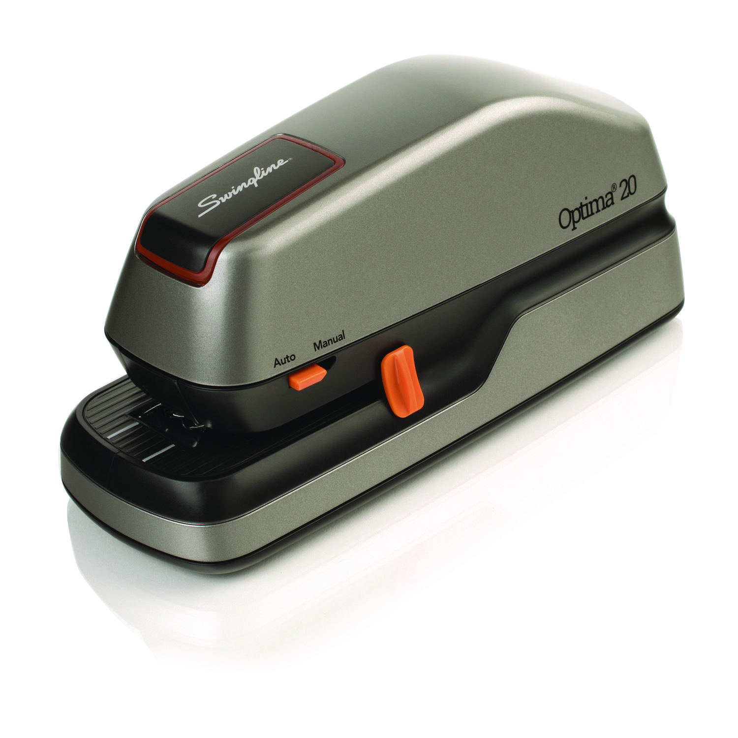 Optima 20 Electric Stapler, 20-Sheet Capacity, Silver