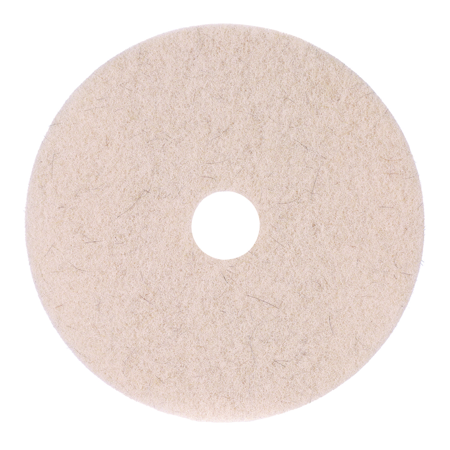 Natural Hog Hair Burnishing Floor Pads, 19" Diameter, Tan, 5/Carton