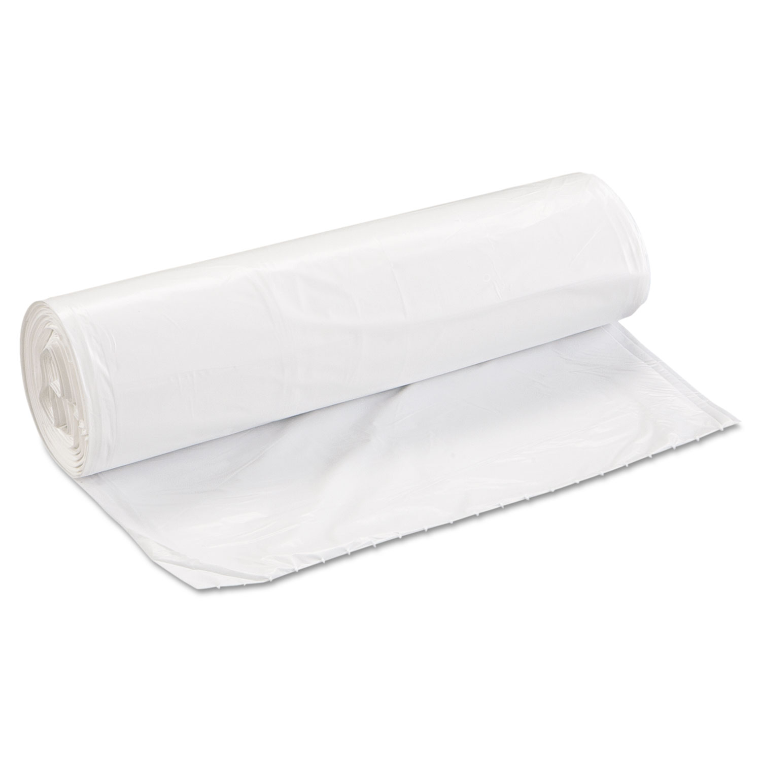 Linear Low Density Can Liners, .6mil, 33 x 39, White, 10 Bag/Roll, 15 Roll/CT