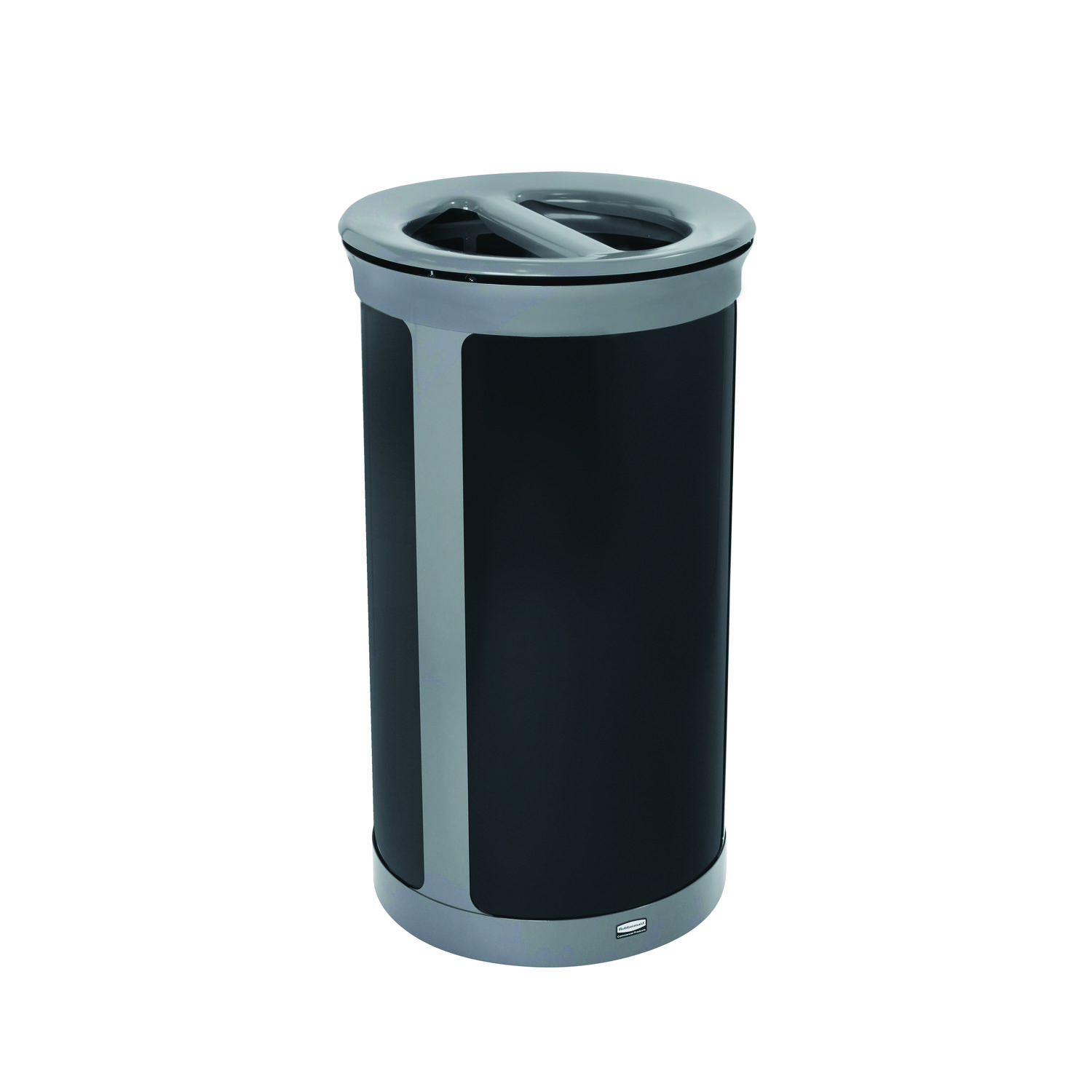 ENHANCE Series Waste Receptacle, Dual Top Hole, 33 gal, Metal, Pearl Gray/Umbra Gray