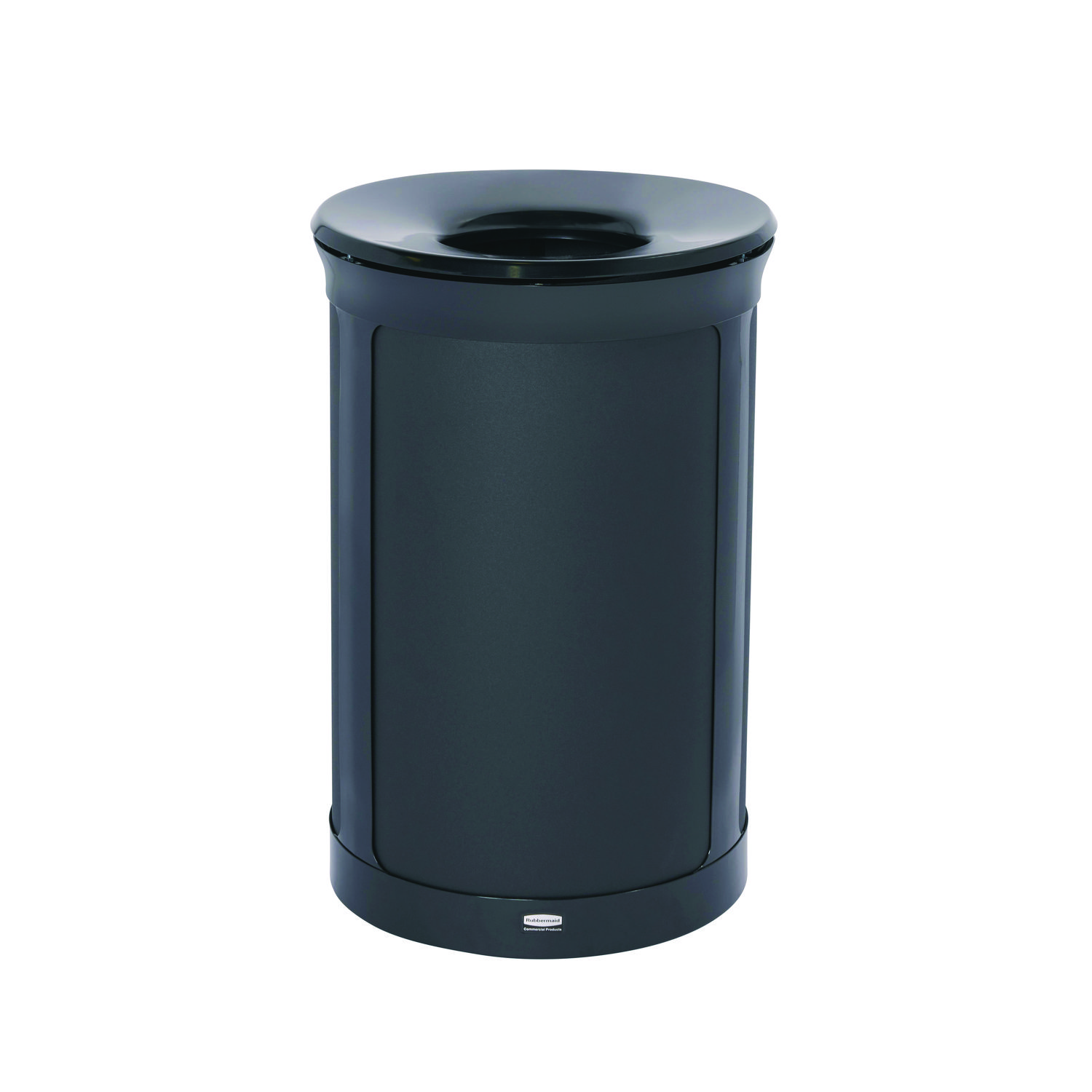 ENHANCE Series Waste Receptacle, 23 gal, Metal, Jet Black Metallic