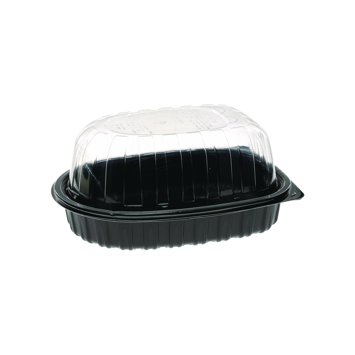 MealMaster Chicken Roaster Base/Lid, 10 x 7.5 x 4, Black/Clear Plastic, 110/Carton