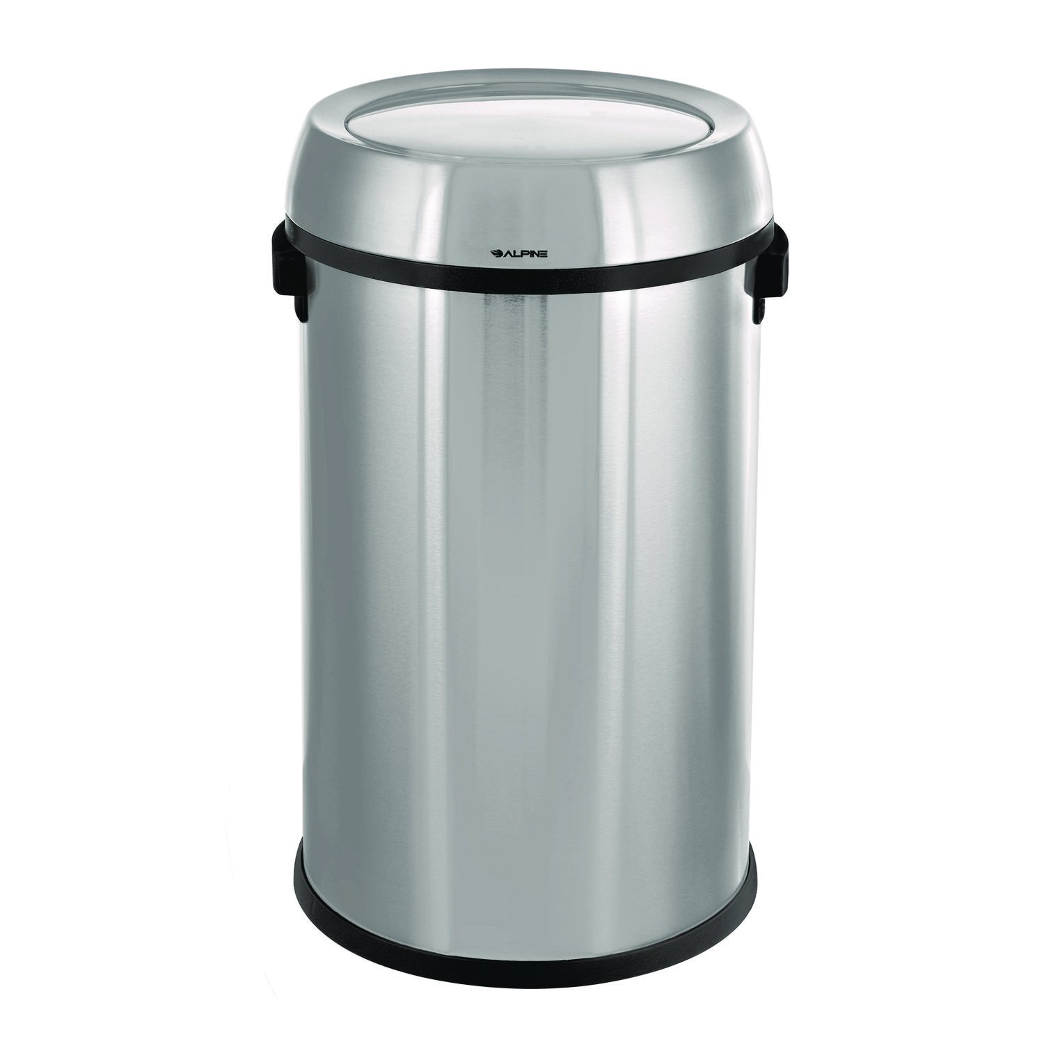 17 Gallon Stainless Steel Commercial Trash Can with Swing Lid