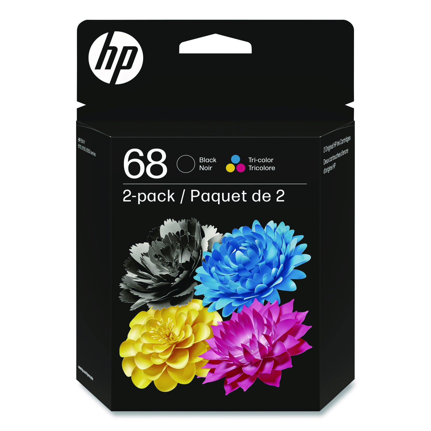 HP 68 (6L6S2TN) 2-Pack Black/Tri-Color Original Ink Cartridge