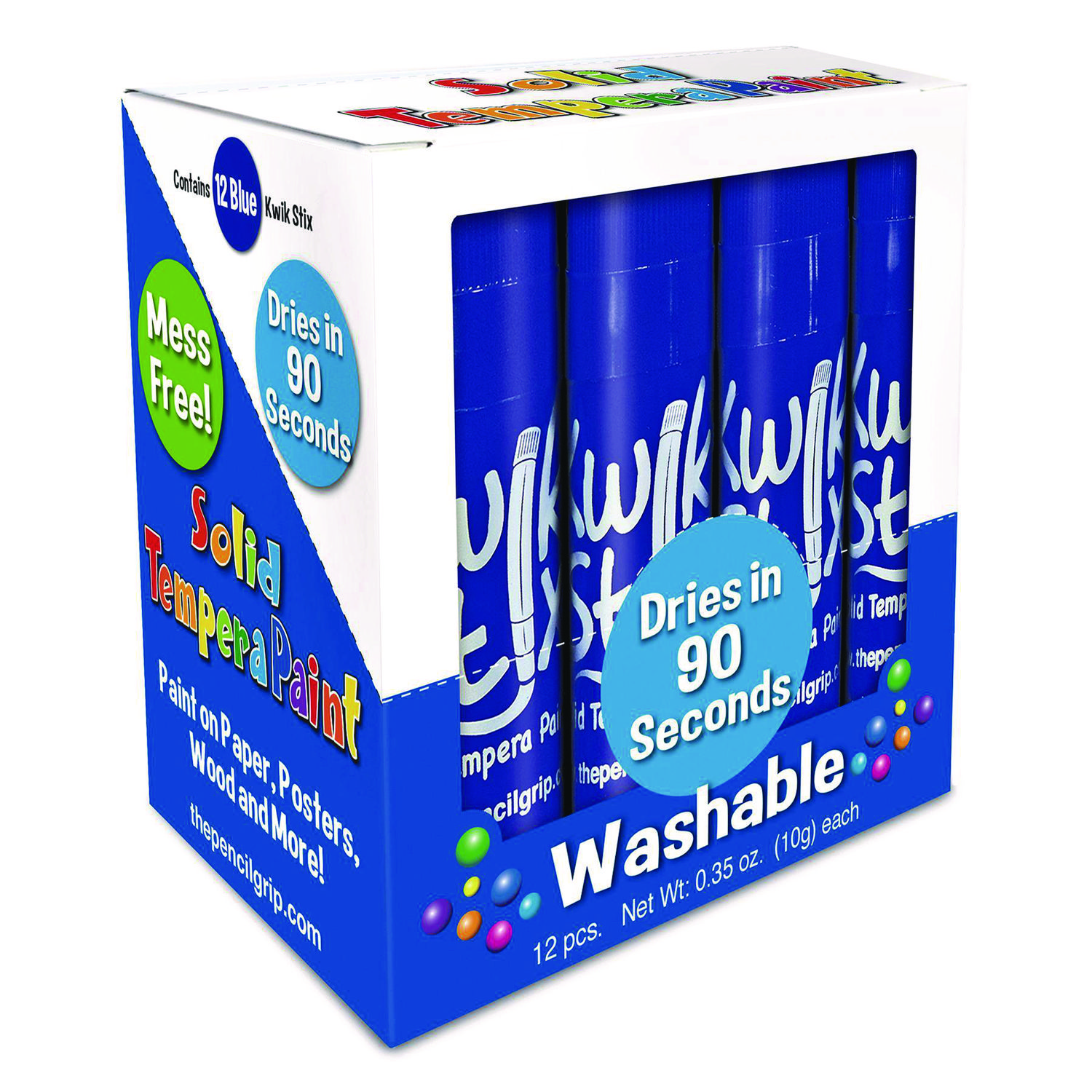 Kwik Stix Single Color Pack, 0.7″ x 3.5″, Blue, 12/Pack, 12 Packs/Carton