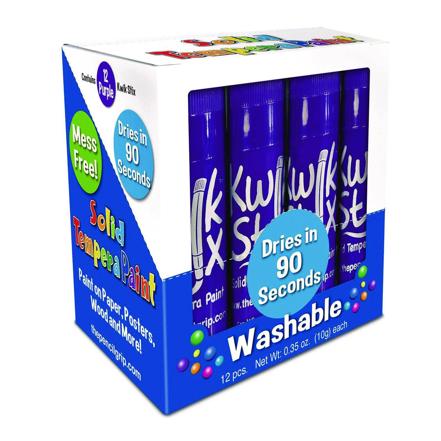 Kwik Stix Single Color Pack, 0.7″ x 3.5″, Purple, 12/Pack, 12 Packs/Carton