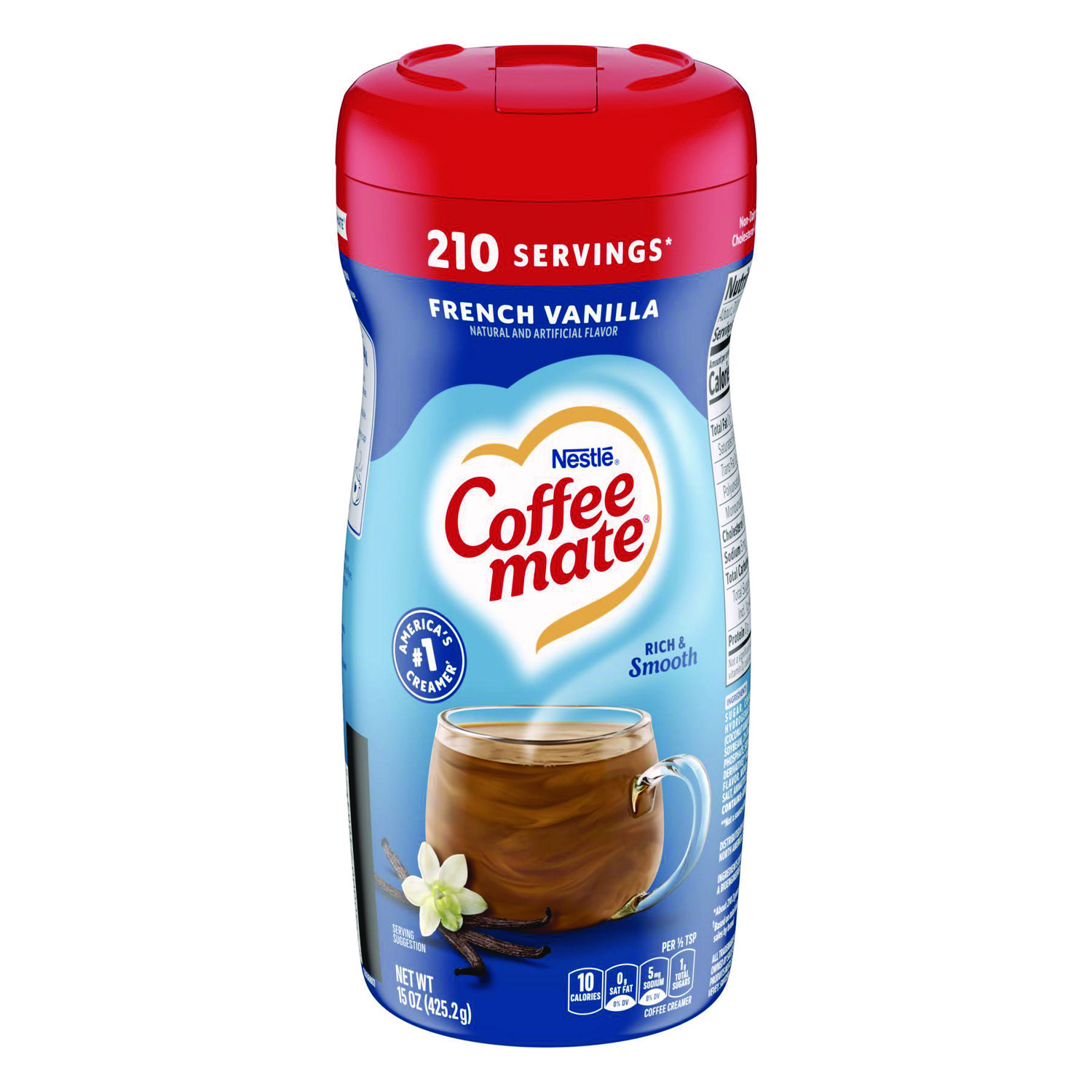 French Vanilla Creamer Powder, 15oz Plastic Bottle