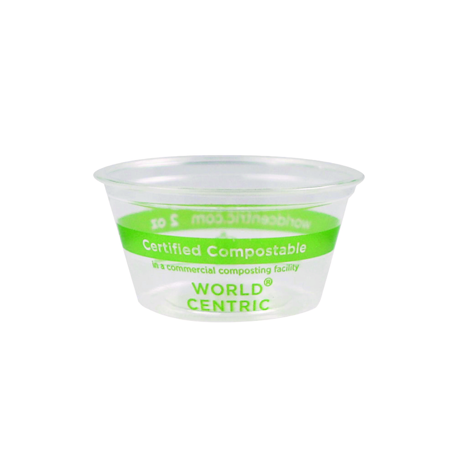 PLA Clear Cold Cups, Souffle, 2 oz, Clear, 2,000/Carton