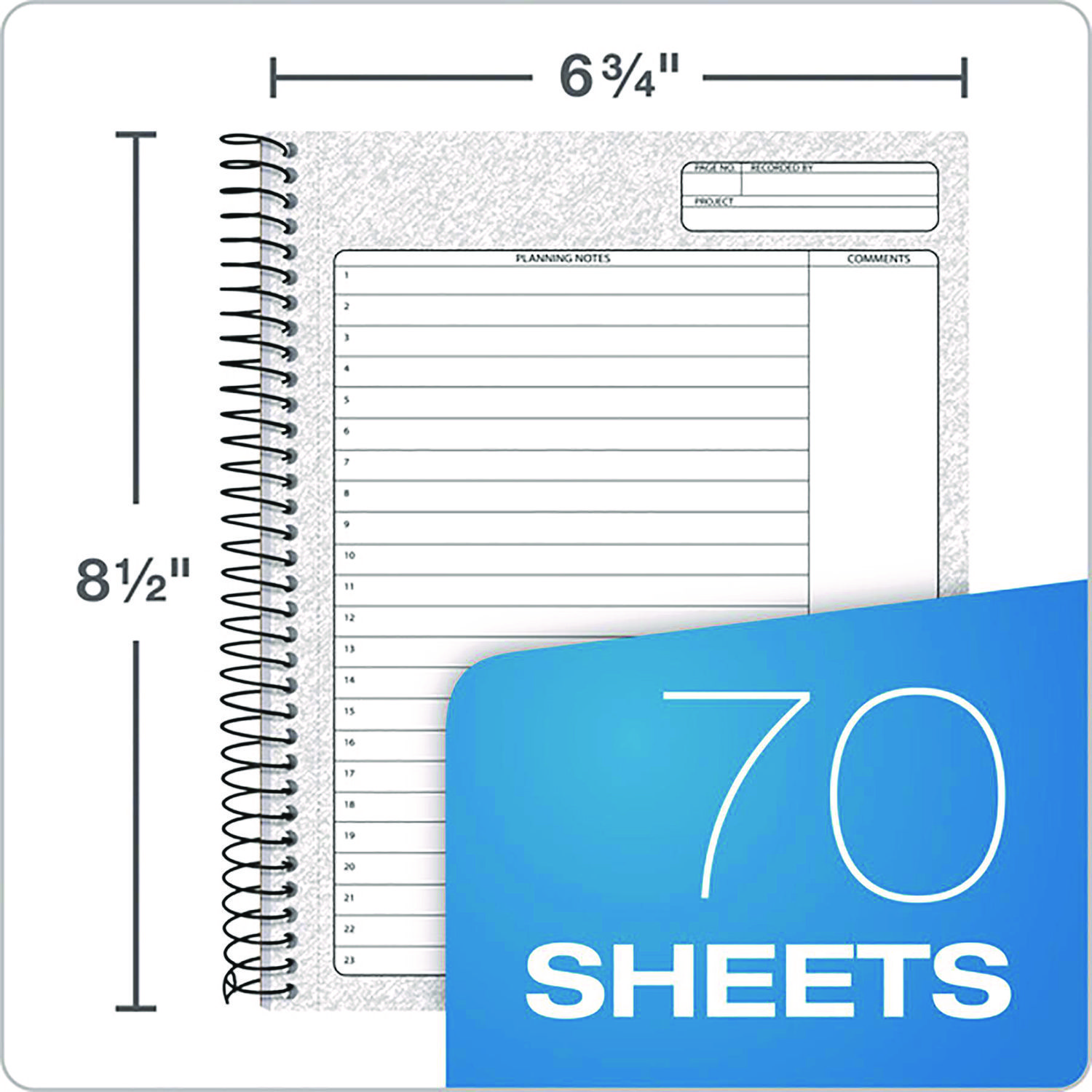Notebook Ruling Types For Note Taking Docket Gold Planner, 1 Subject, Narrow Rule, Black Cover, 8.5 X 6.75 ...