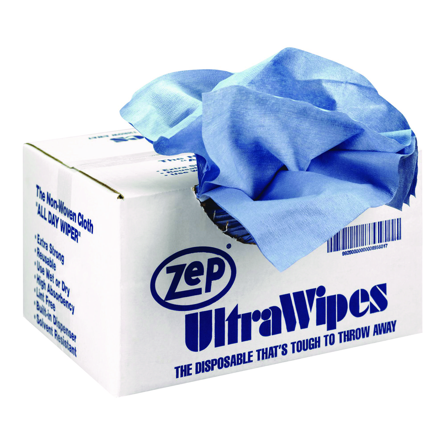 Ultra Wipes, 1-Ply, 14 x 12, Blue, 450/Carton