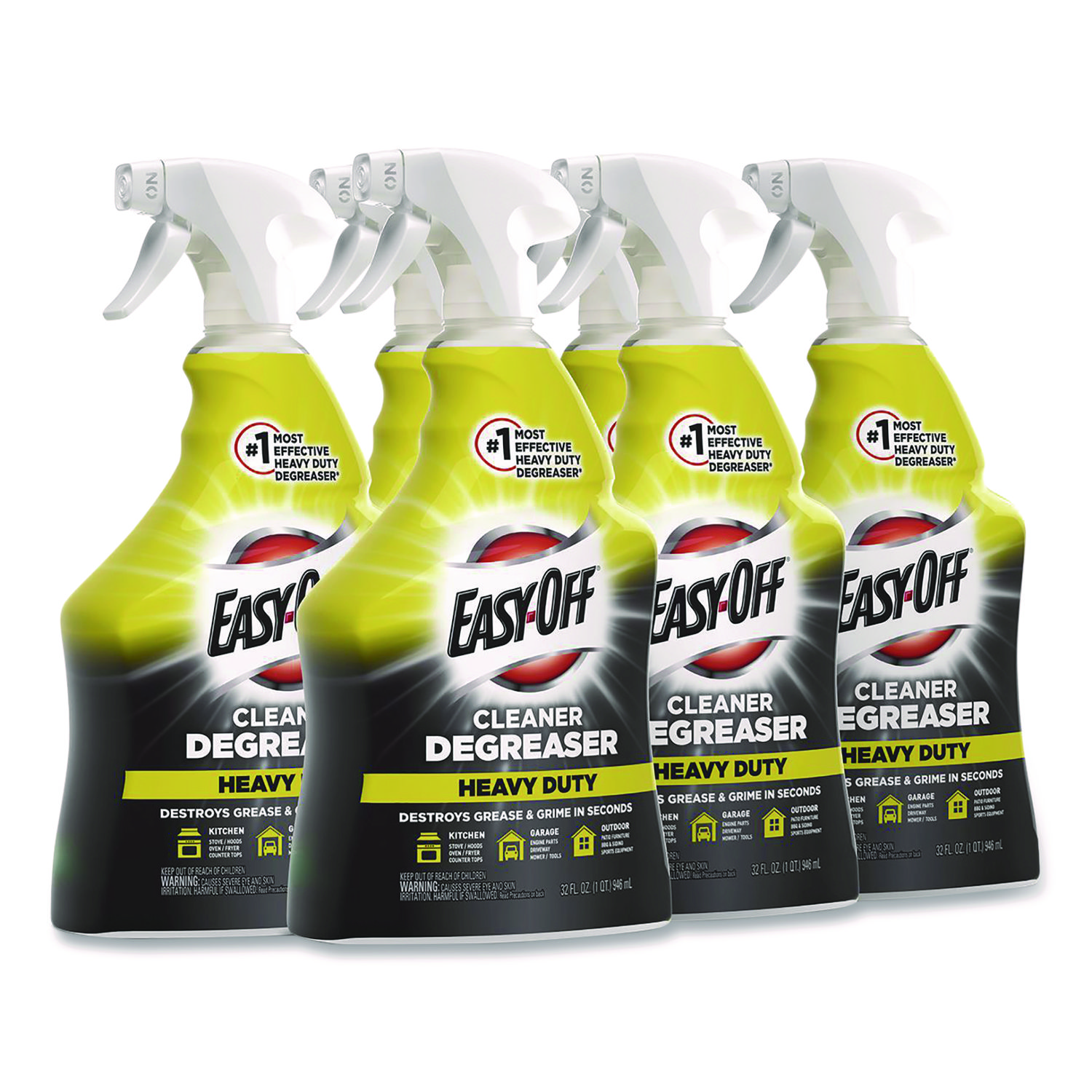 Heavy Duty Cleaner Degreaser, 32 oz Spray Bottle, 6/Carton