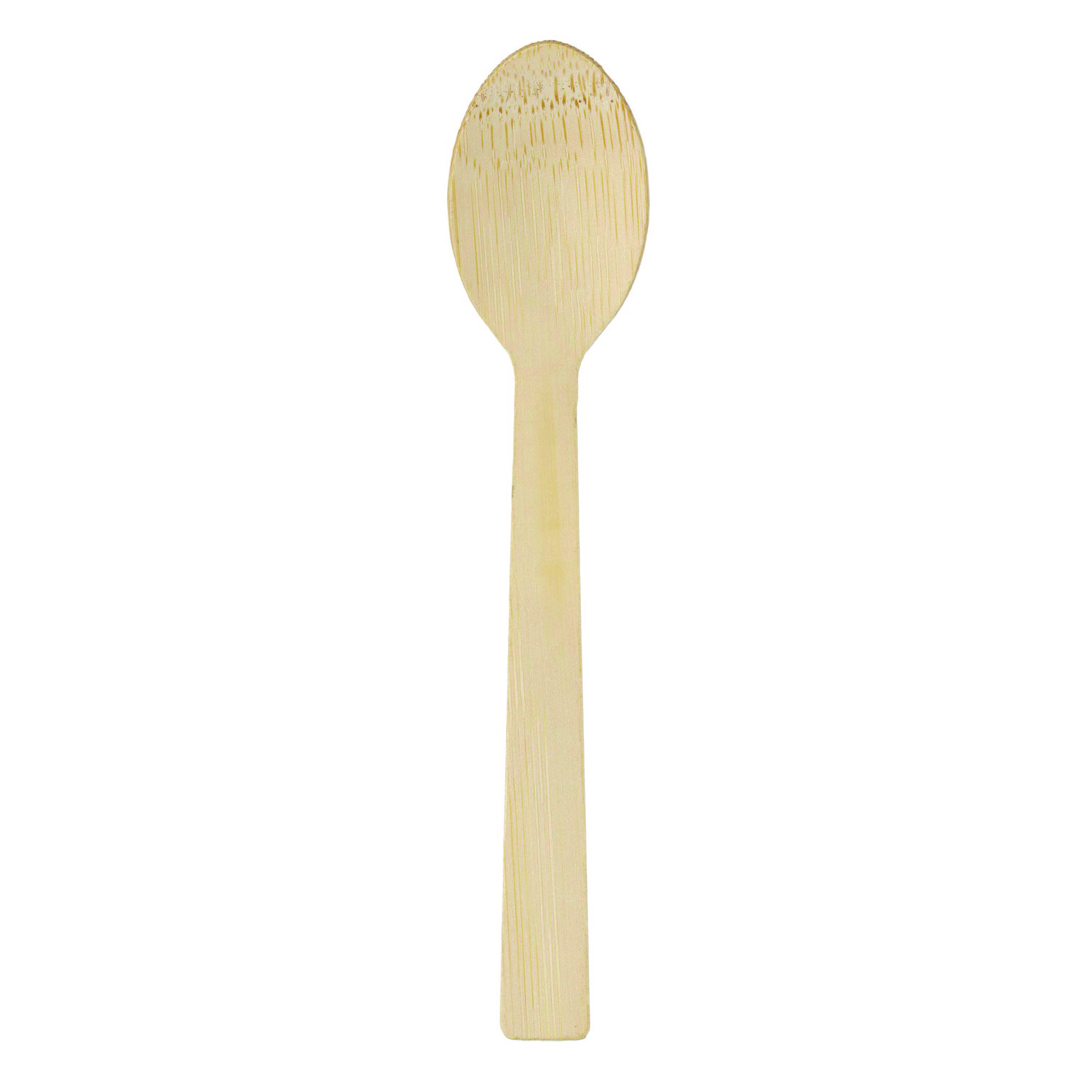 Bamboo Cutlery, Spoon, Light Golden, 100/Pack, 10 Packs/Carton