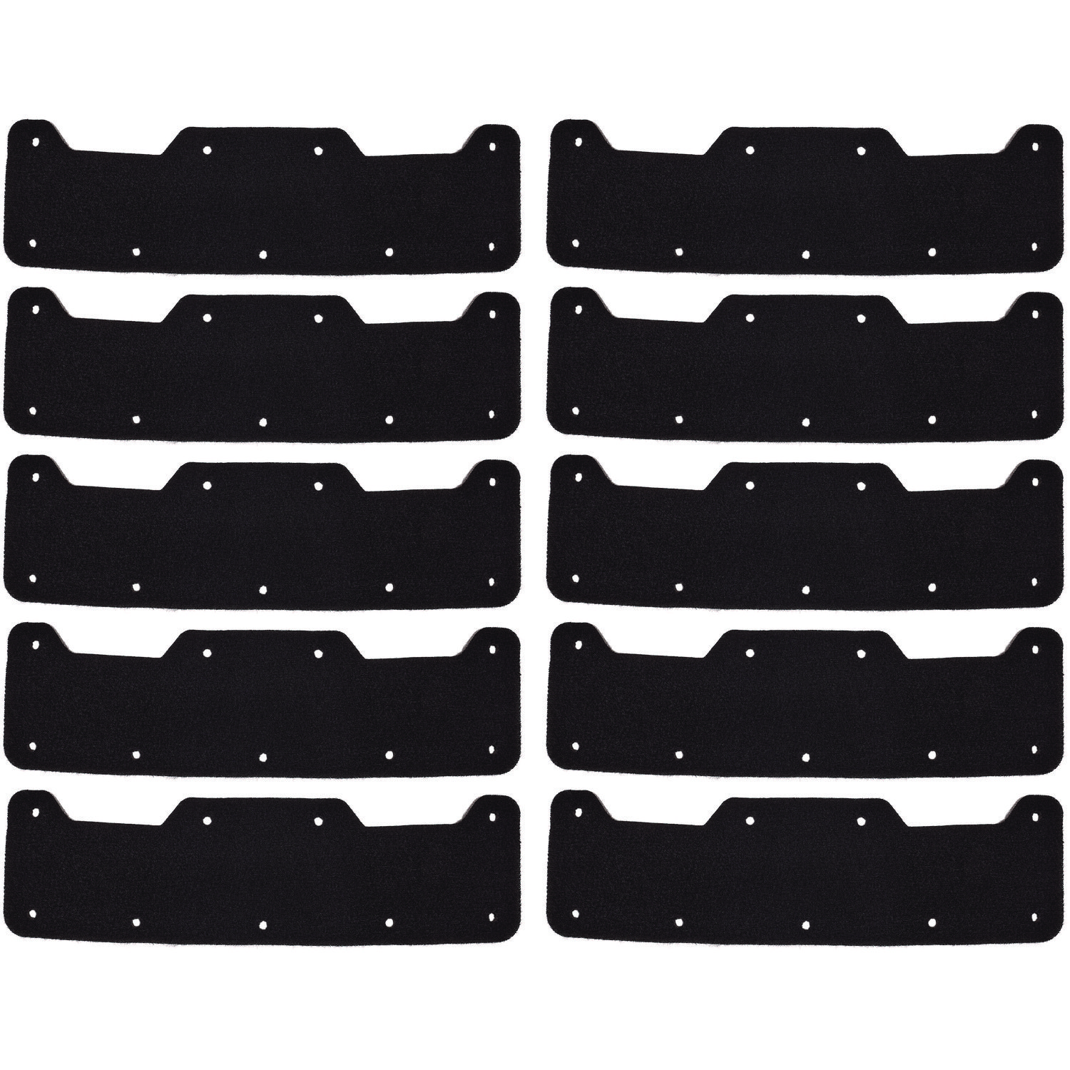 Skullerz 8953 Hard Shell Bump Cap Sweatband Replacement, Black, 10/Pack