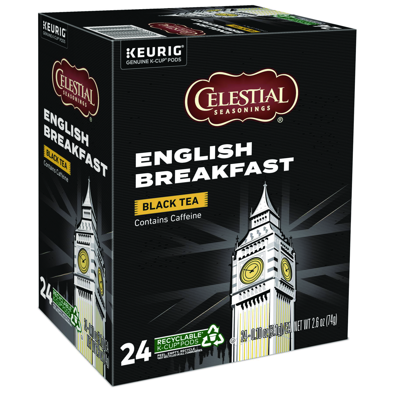 English Breakfast Black Tea K-Cups, 24/Box