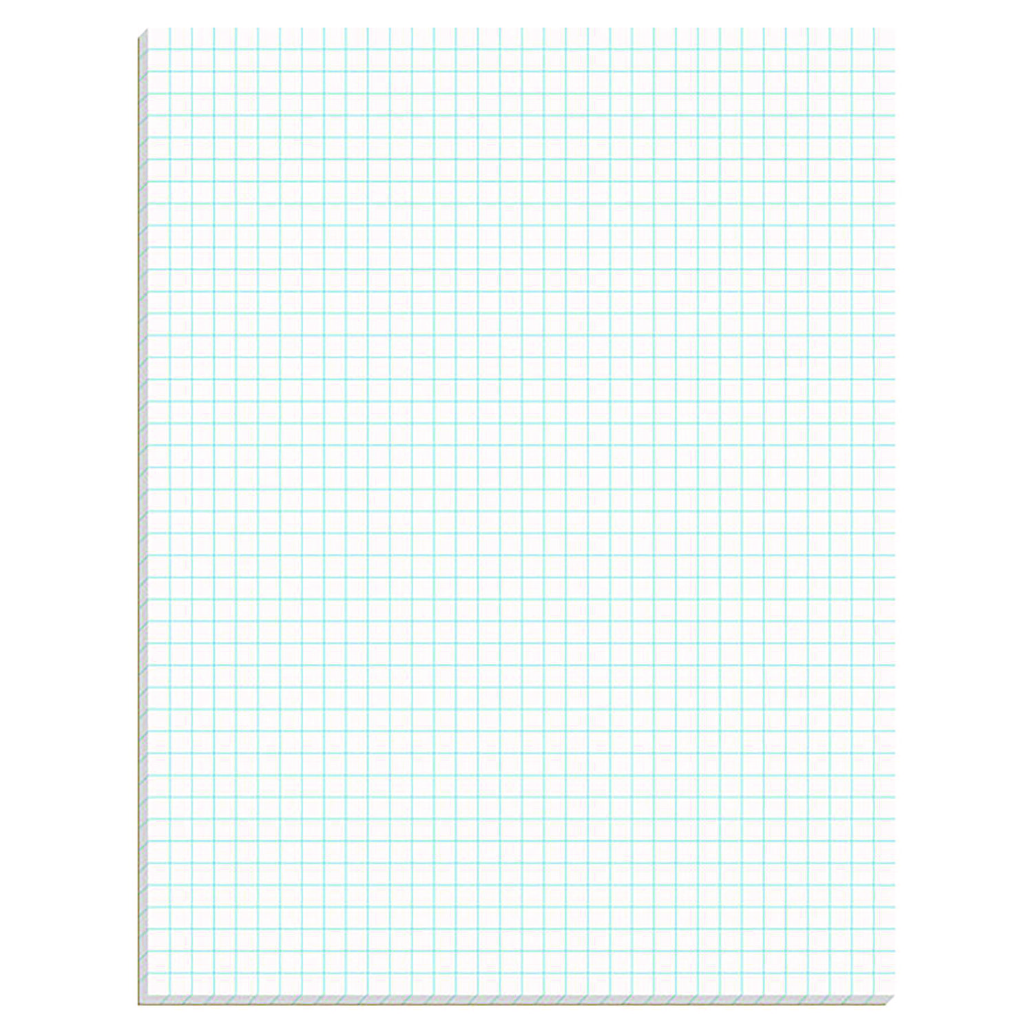 Quadrille Pads, Quadrille Rule (4 sq/in), 50 White (Standard 15 lb Bond) 8.5 x 11 Sheets