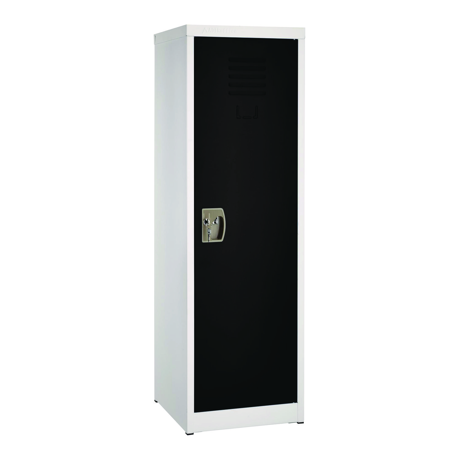 Steel Storage Locker, 1 Compartment, 15 x 15 x 48, Black