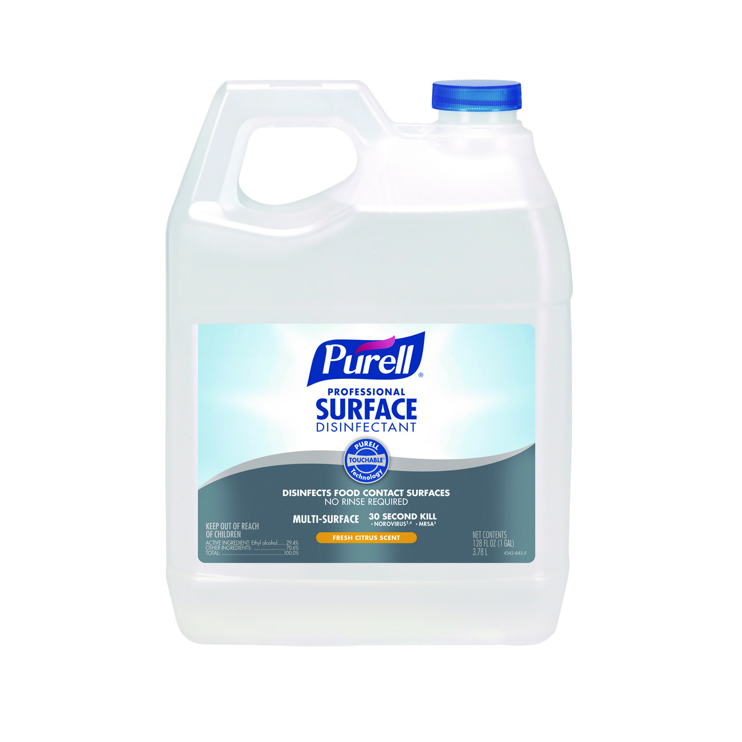 Professional Surface Disinfectant, Fresh Citrus, 1 gal Bottle