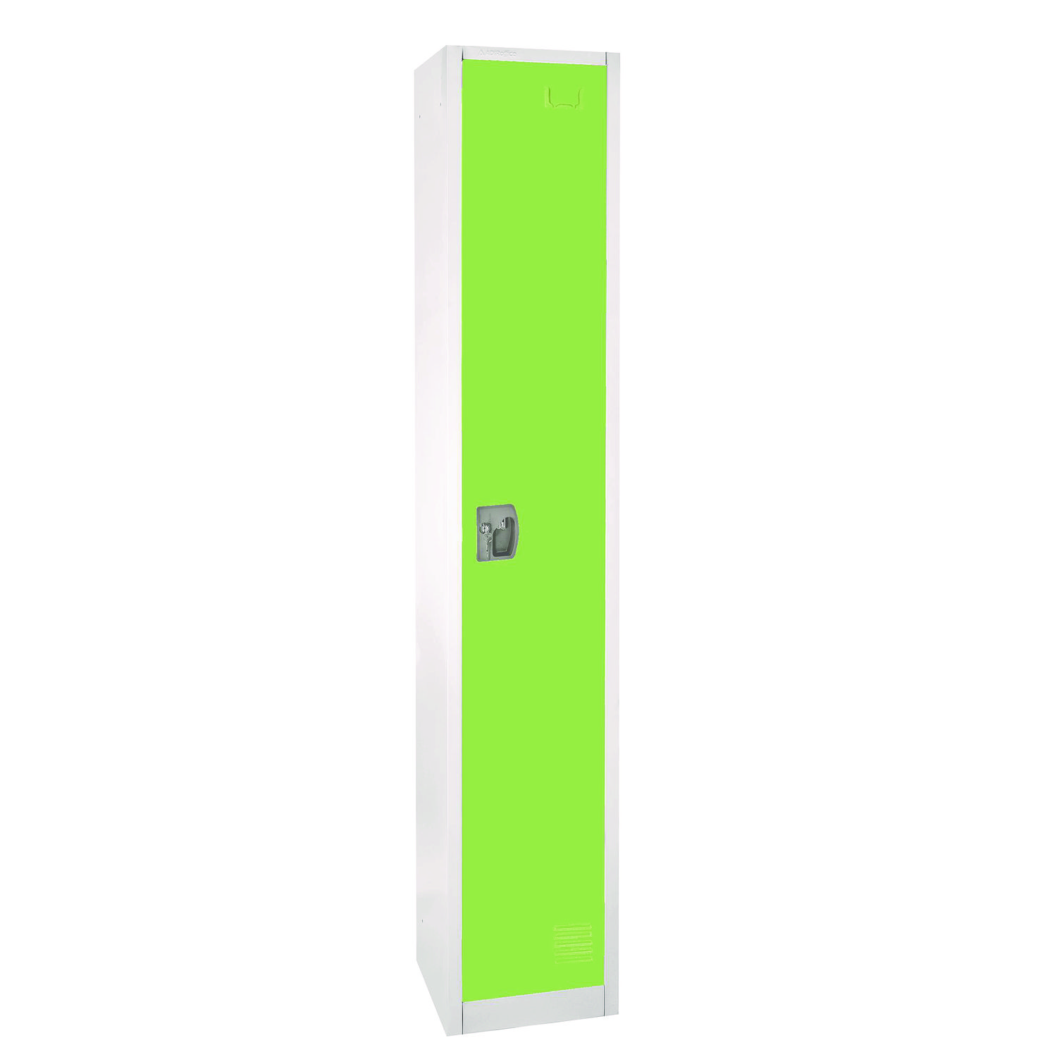 Steel Storage Locker, 1 Compartment, 12 x 12 x 72, Green