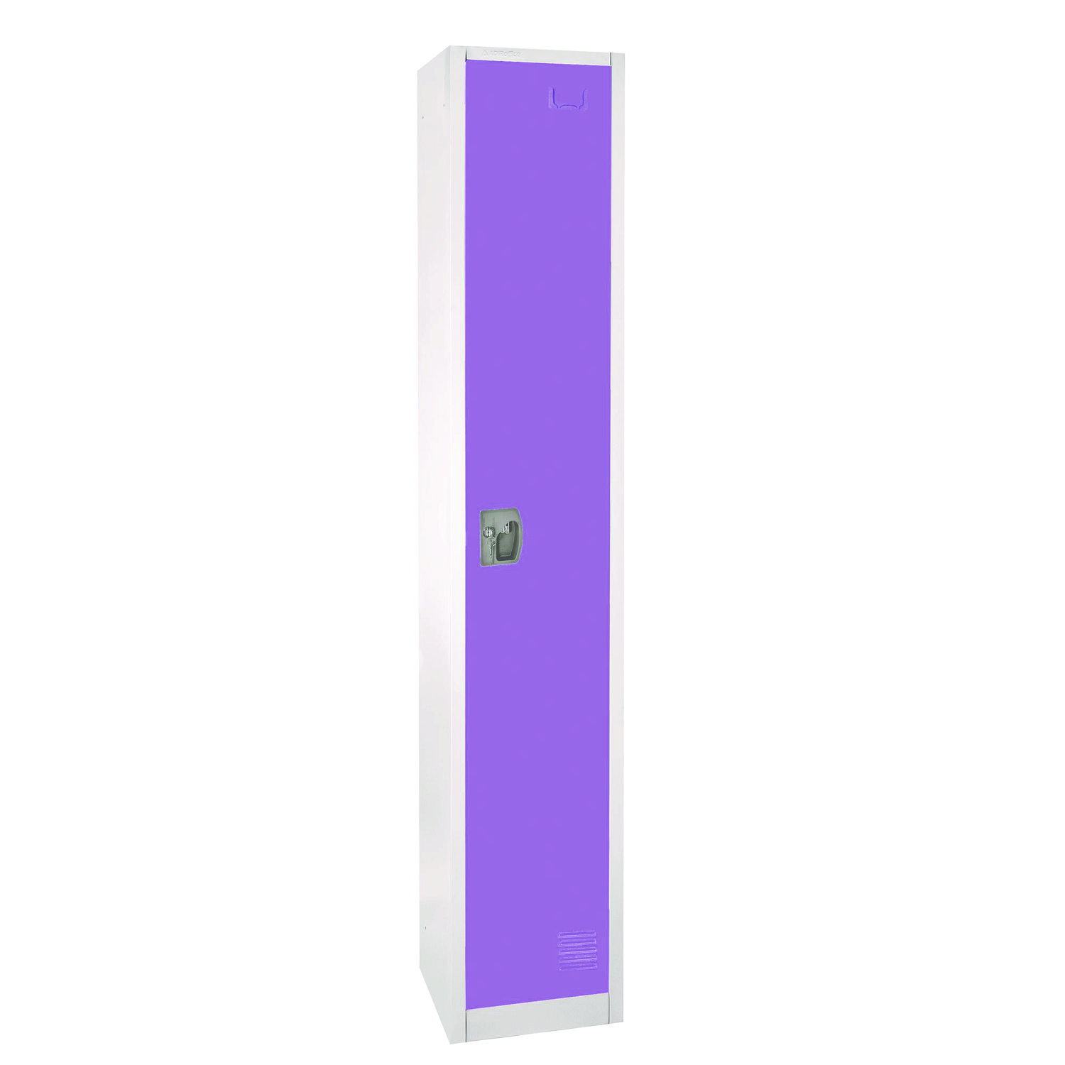 Steel Storage Locker, 1 Compartment, 12 x 12 x 72, Purple