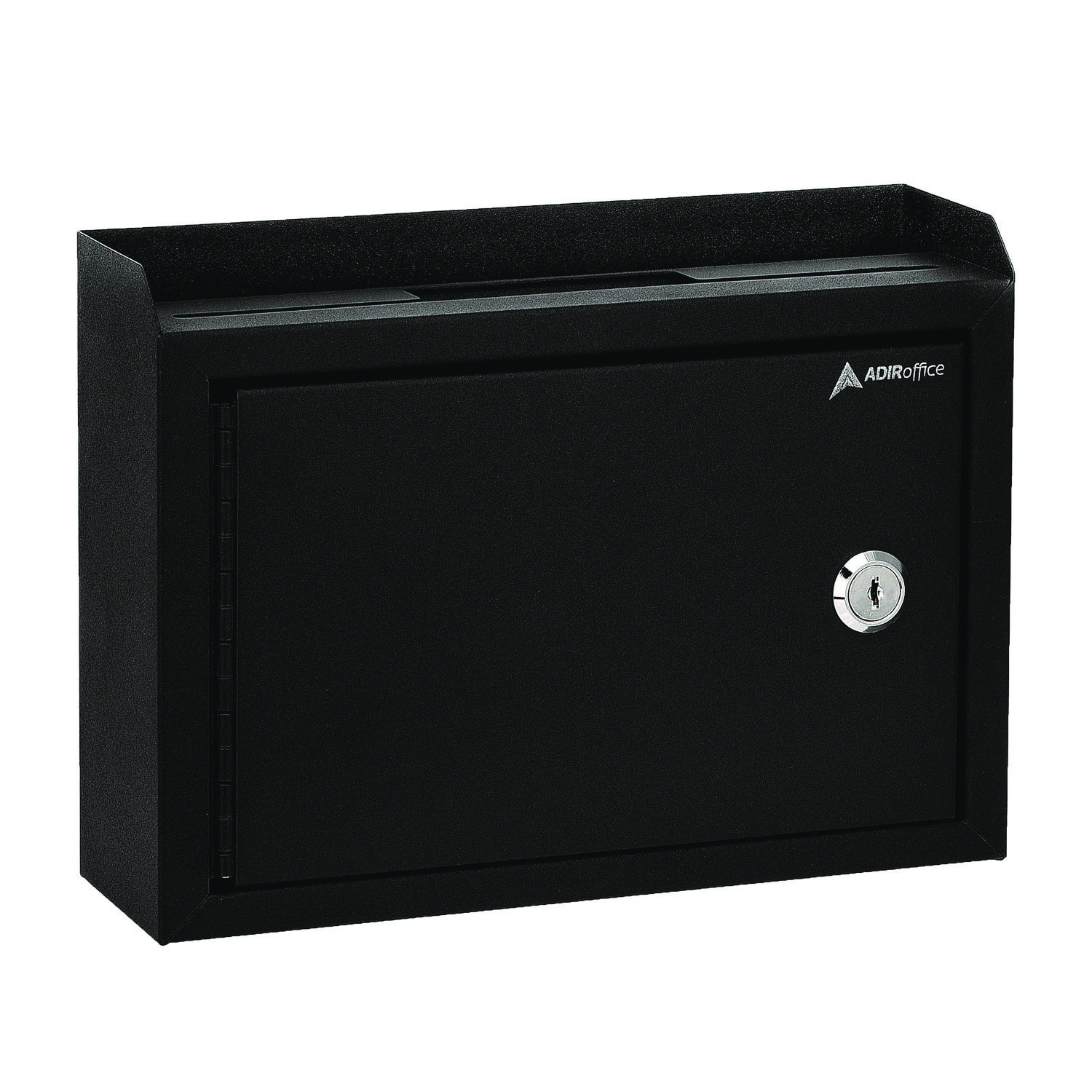 Medium Size Steel Multi-Purpose Secure Drop Box, 9.8 x 3.4 x 7.5, Black