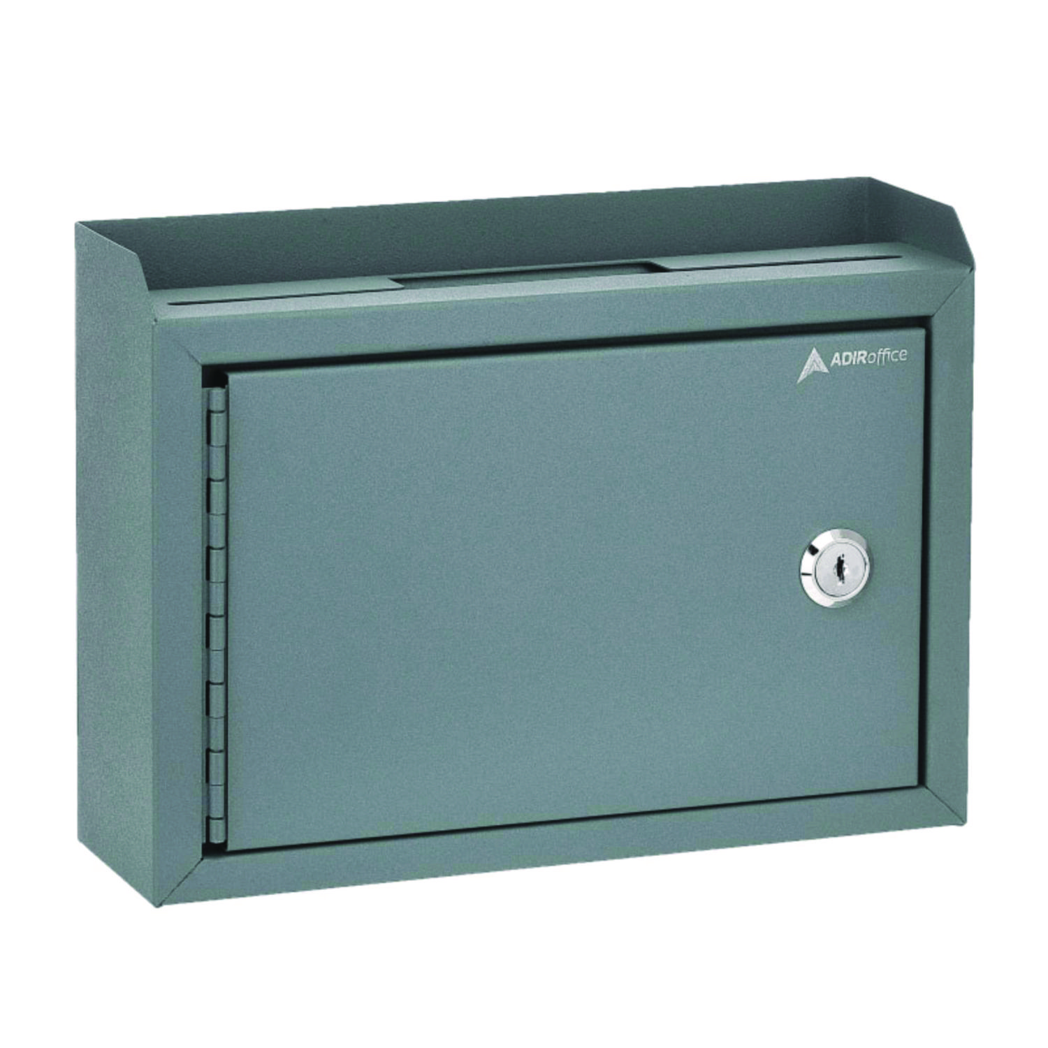 Medium Size Steel Multi-Purpose Secure Drop Box, 9.8 x 3.4 x 7.5, Gray