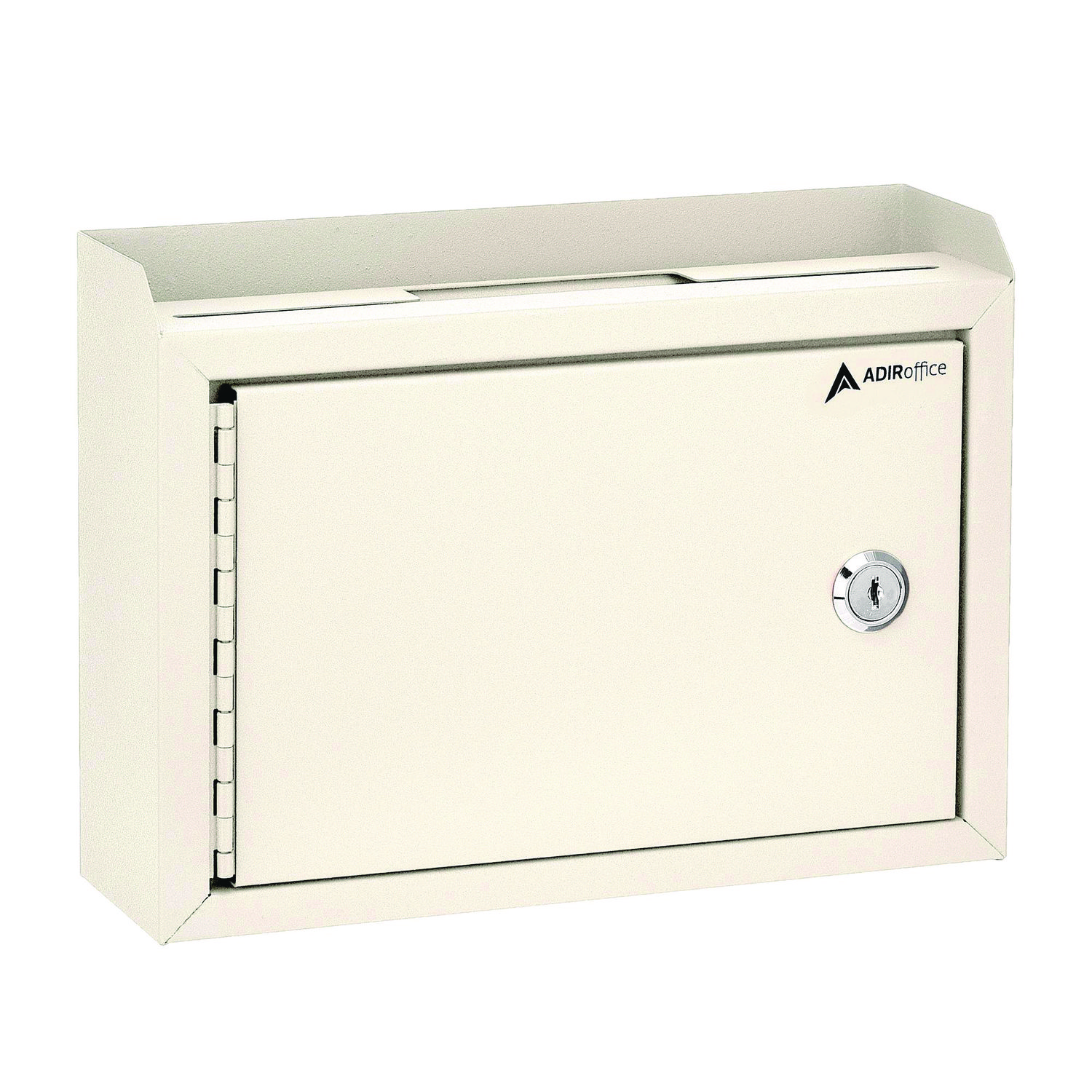 Medium Size Steel Multi-Purpose Secure Drop Box, 9.8 x 3.4 x 7.5, White