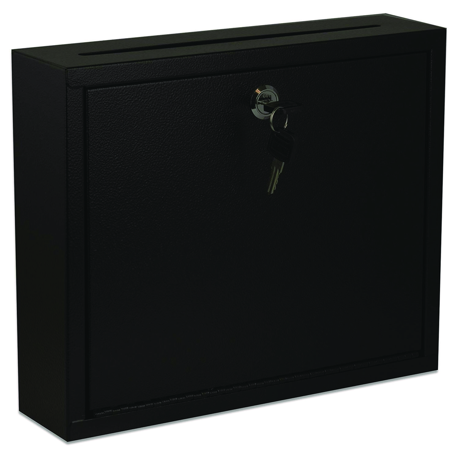 Large Size Steel Multi-Purpose Secure Drop Box, 12 x 3 x 10, Black