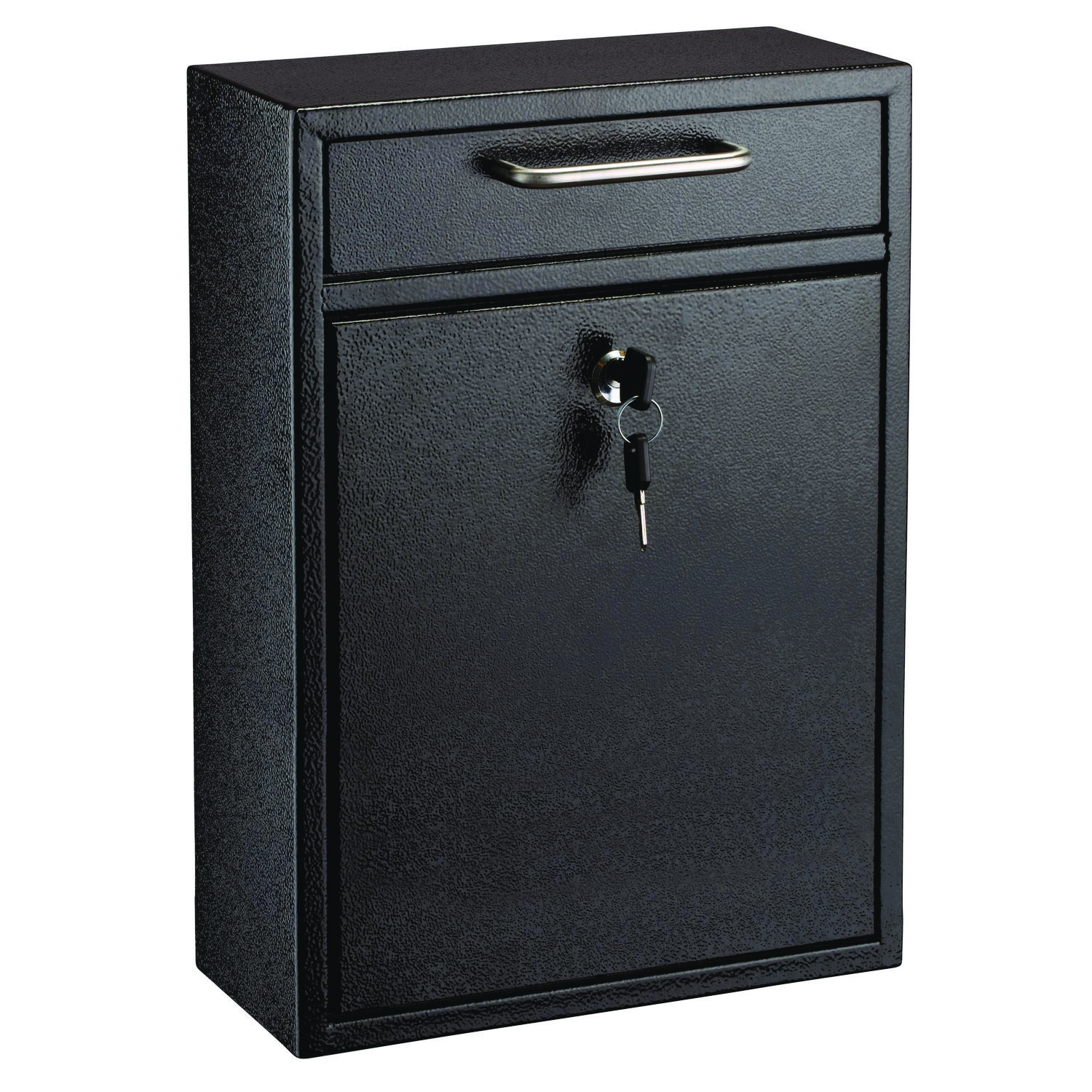 Large Ultimate Secure Drop Box Wall Mounted Mail Box, 11.2 x 4.7 x 16.2, Black