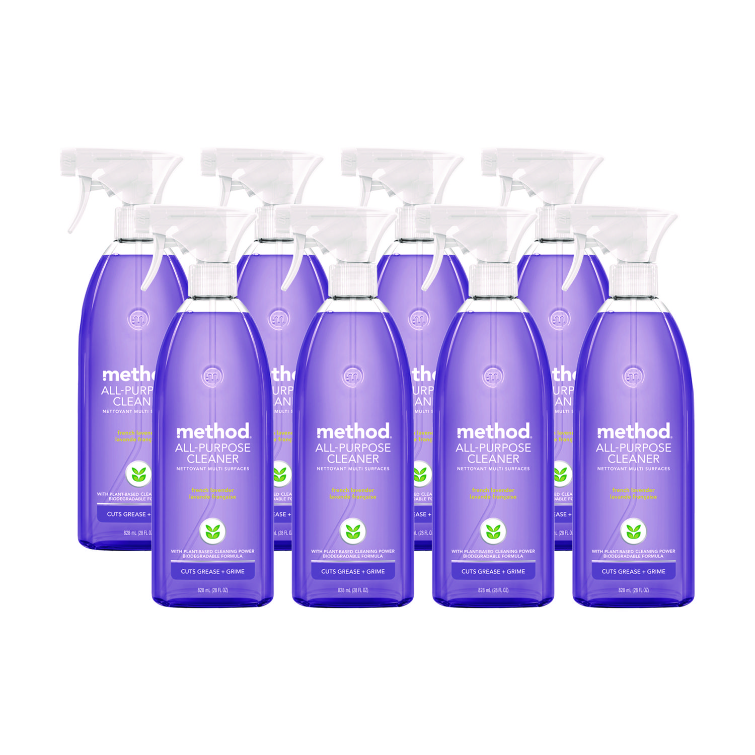 All Surface Cleaner, French Lavender, 28 oz Spray Bottle, 8/Carton