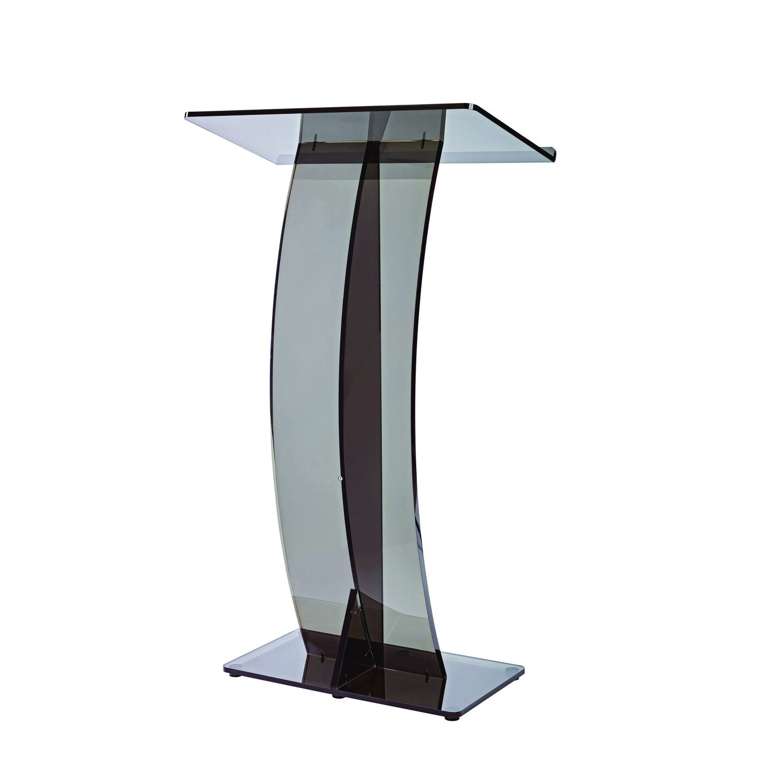 Acrylic Slanted Podium Lectern Speaker Stand, 26.75 x 12.5 x 47, Black