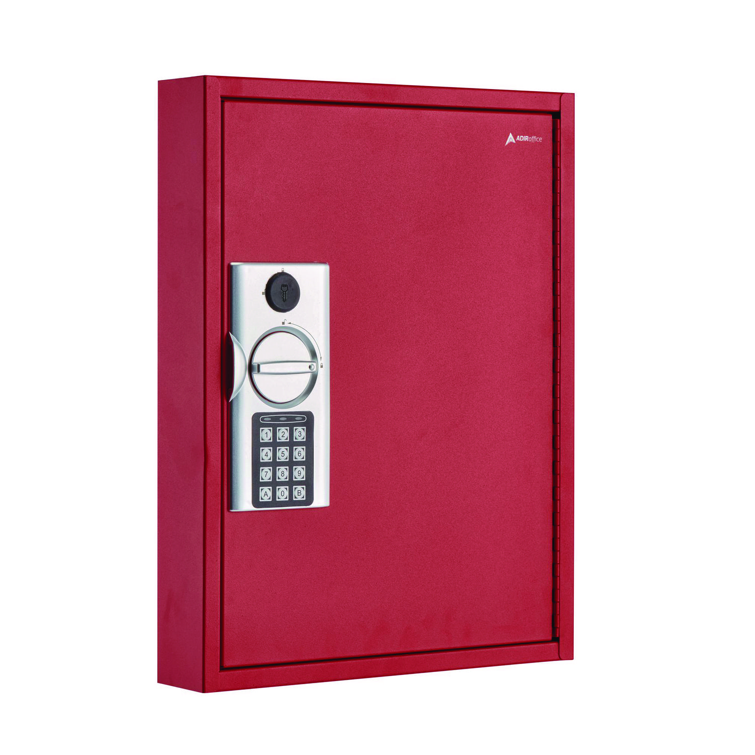 Steel Digital Lock Key Cabinet, 60-Key, 13 x 2.6 x 17, Stainless Steel 304, Red