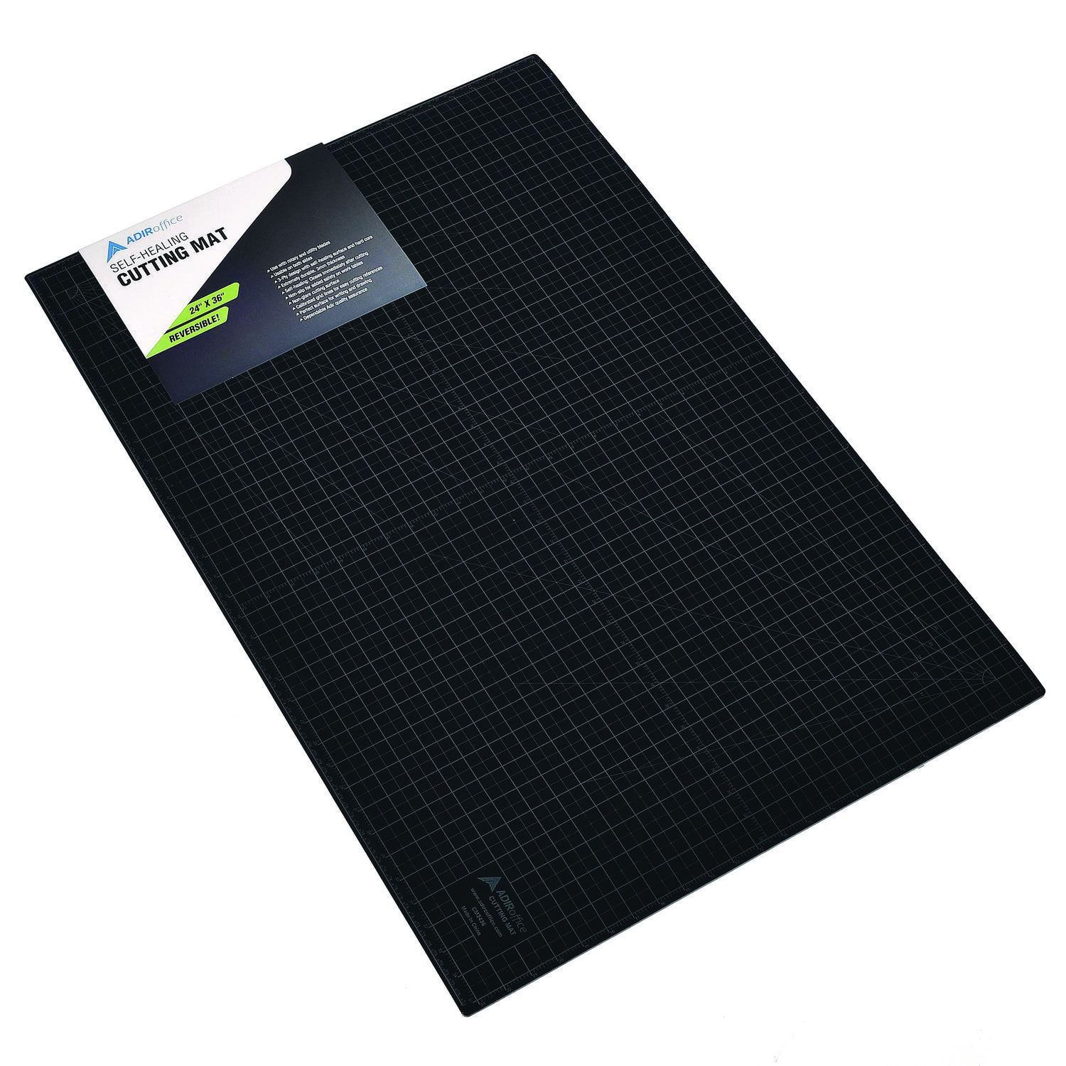 Reversible Self Healing Cutting Mat, 24 x 36, Green/Black