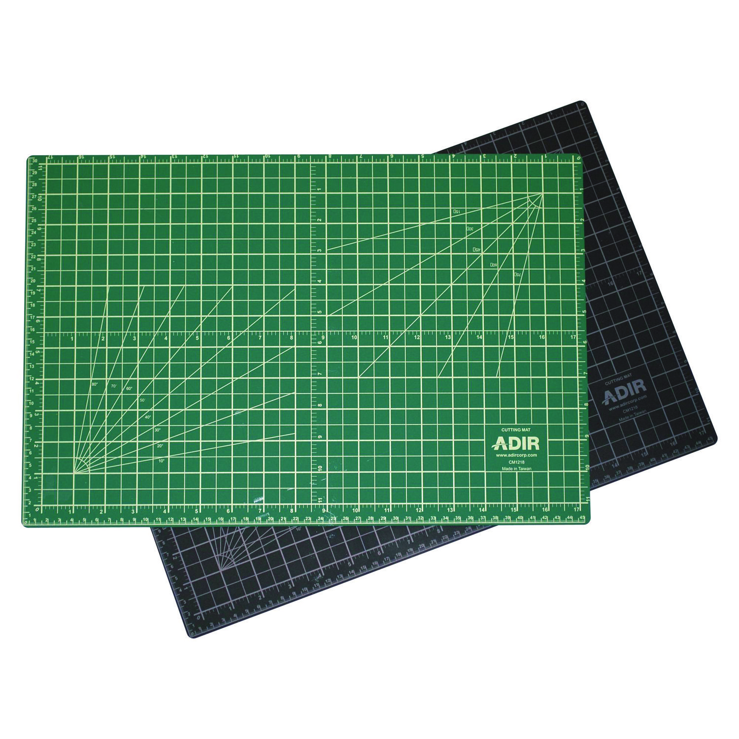 Reversible Self Healing Cutting Mat, 12 x 18, Green/Black