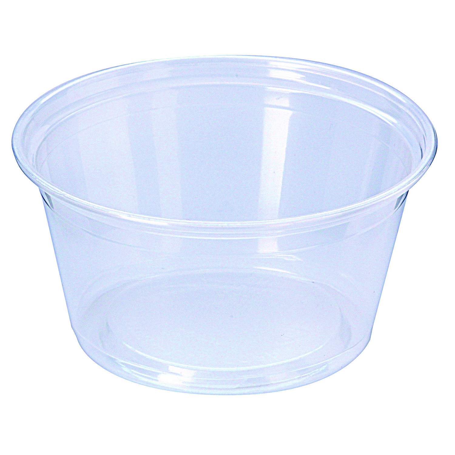 Microwavable Deli Containers, 5 oz, 3.6 Diameter x 1.8 h, Clear, Plastic, 1,000/Carton